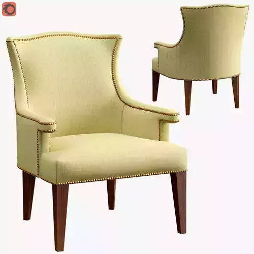 Dining Arm Chair Low-poly 3D model