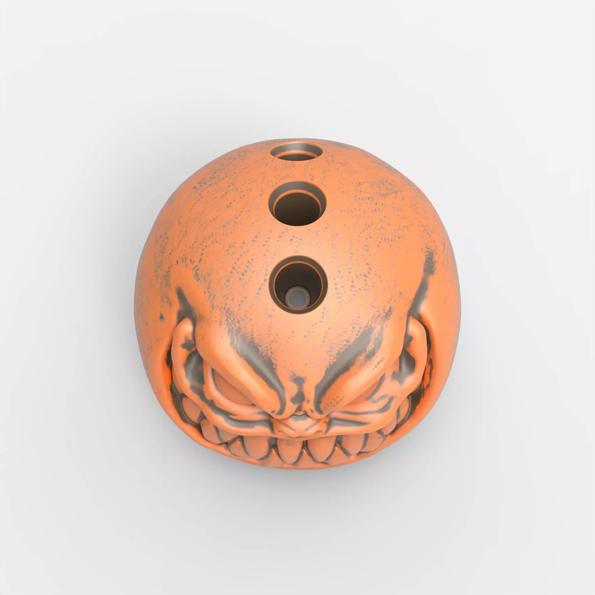 Pumpkin Pen Holder Spooky Jack-O-Lantern Gothic Desk Organizer 3D print model_5