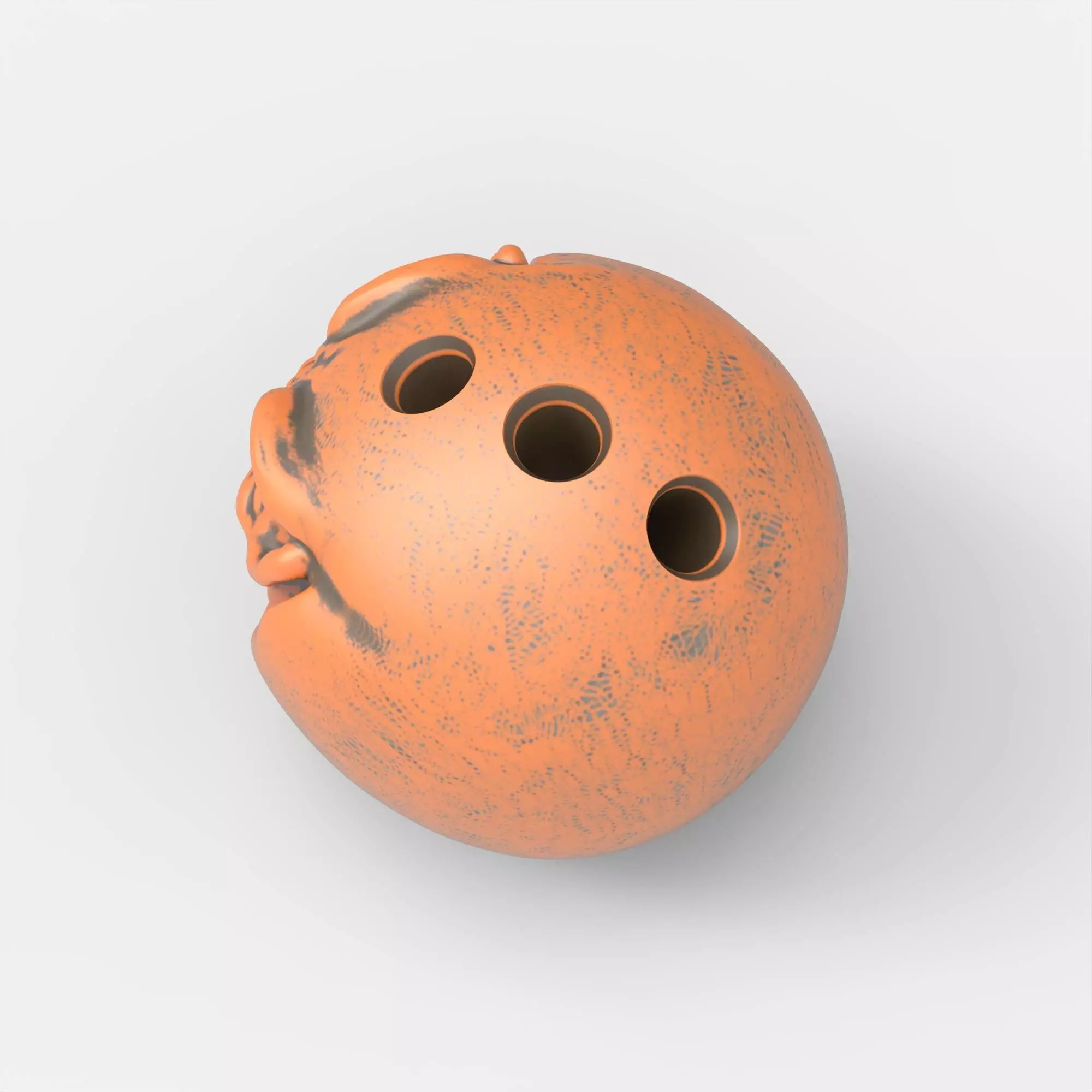 Pumpkin Pen Holder Spooky Jack-O-Lantern Gothic Desk Organizer 3D print model_9