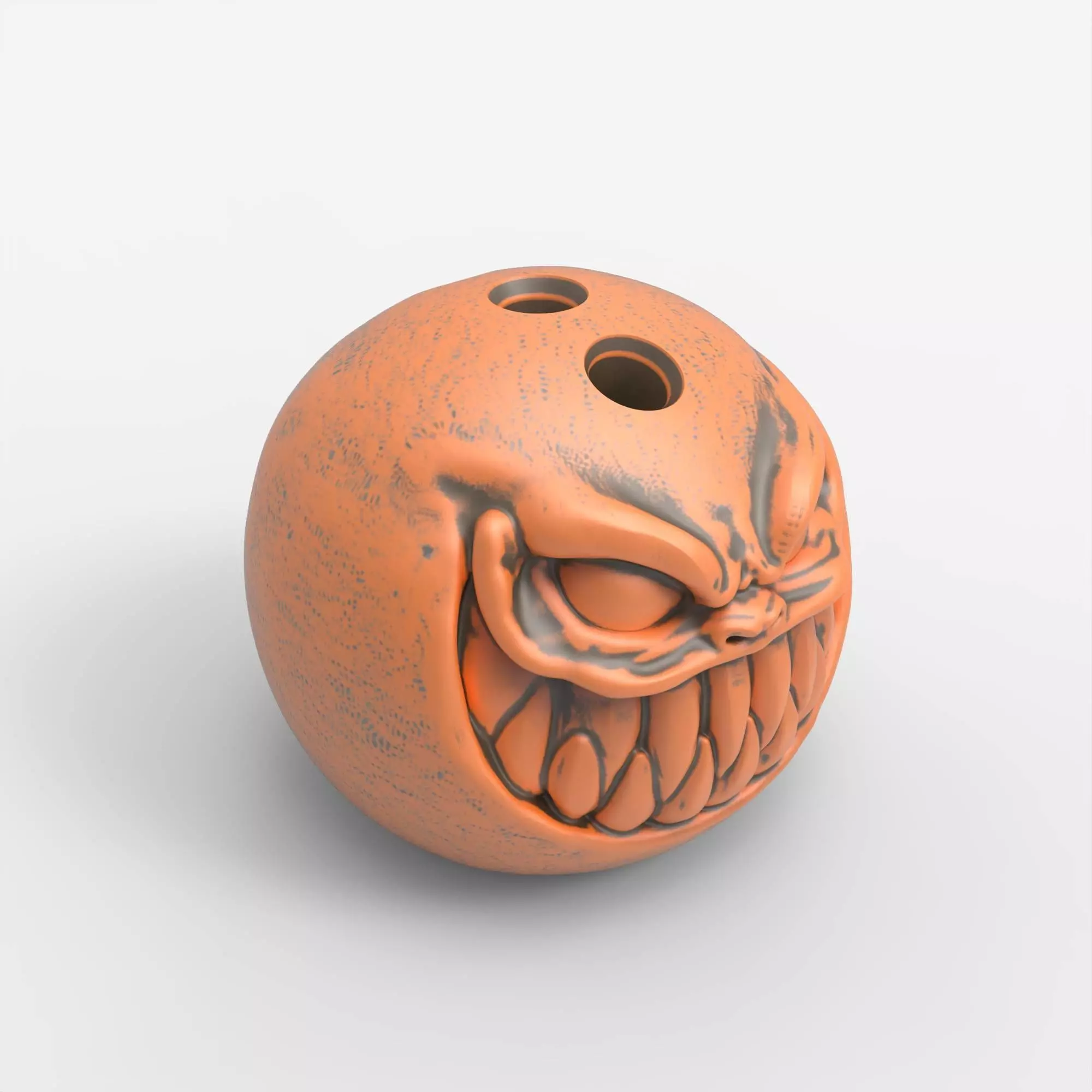 Pumpkin Pen Holder Spooky Jack-O-Lantern Gothic Desk Organizer 3D print model_1