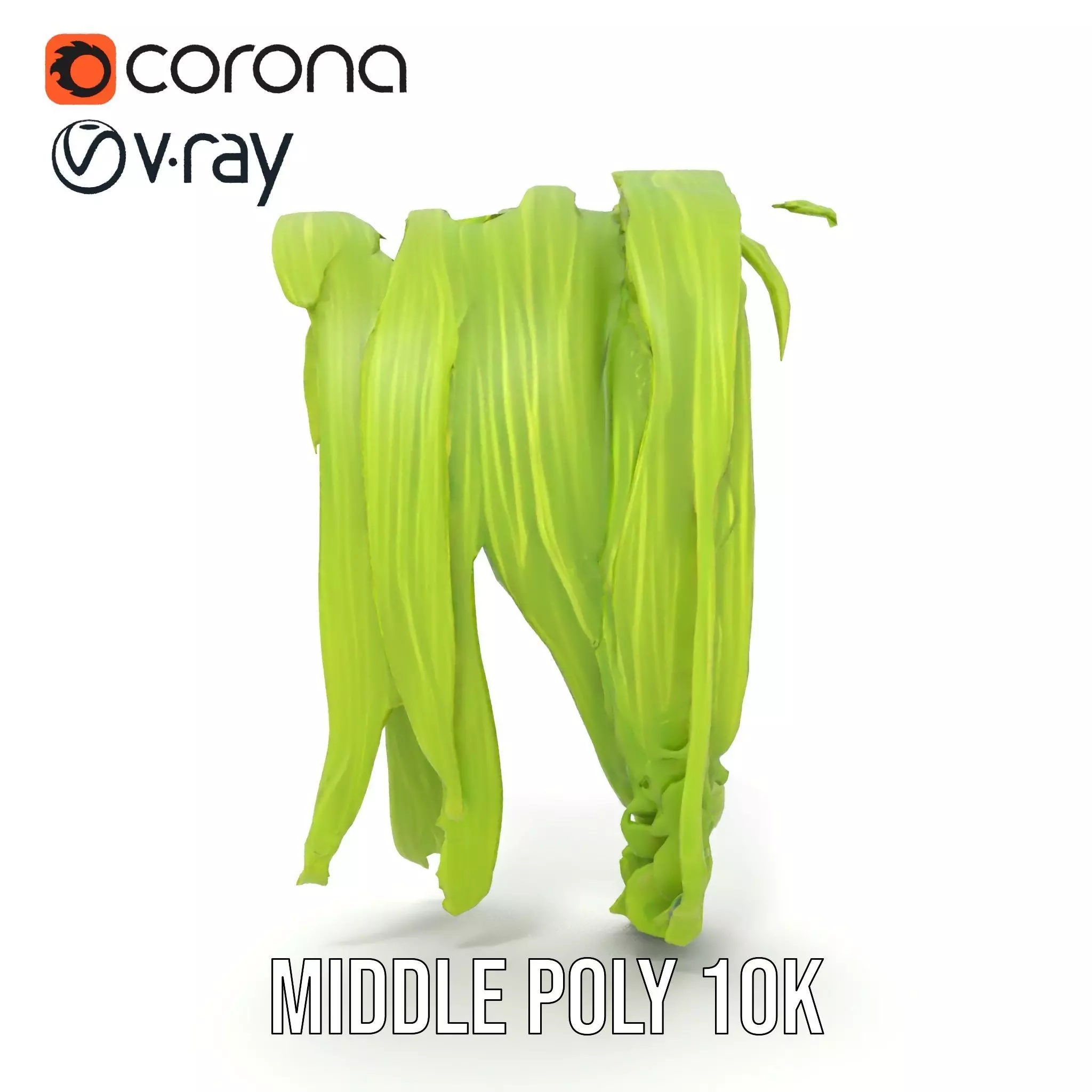 Curved Grass Blades model pack Low-poly 3D model_23