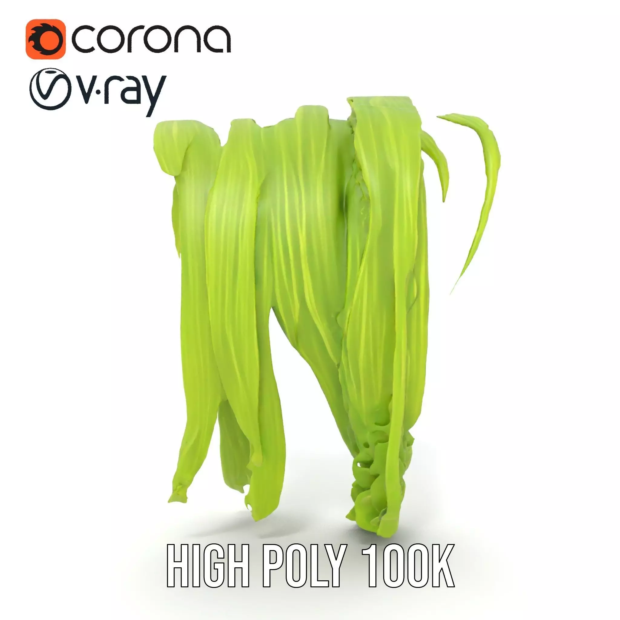 Curved Grass Blades model pack Low-poly 3D model_25