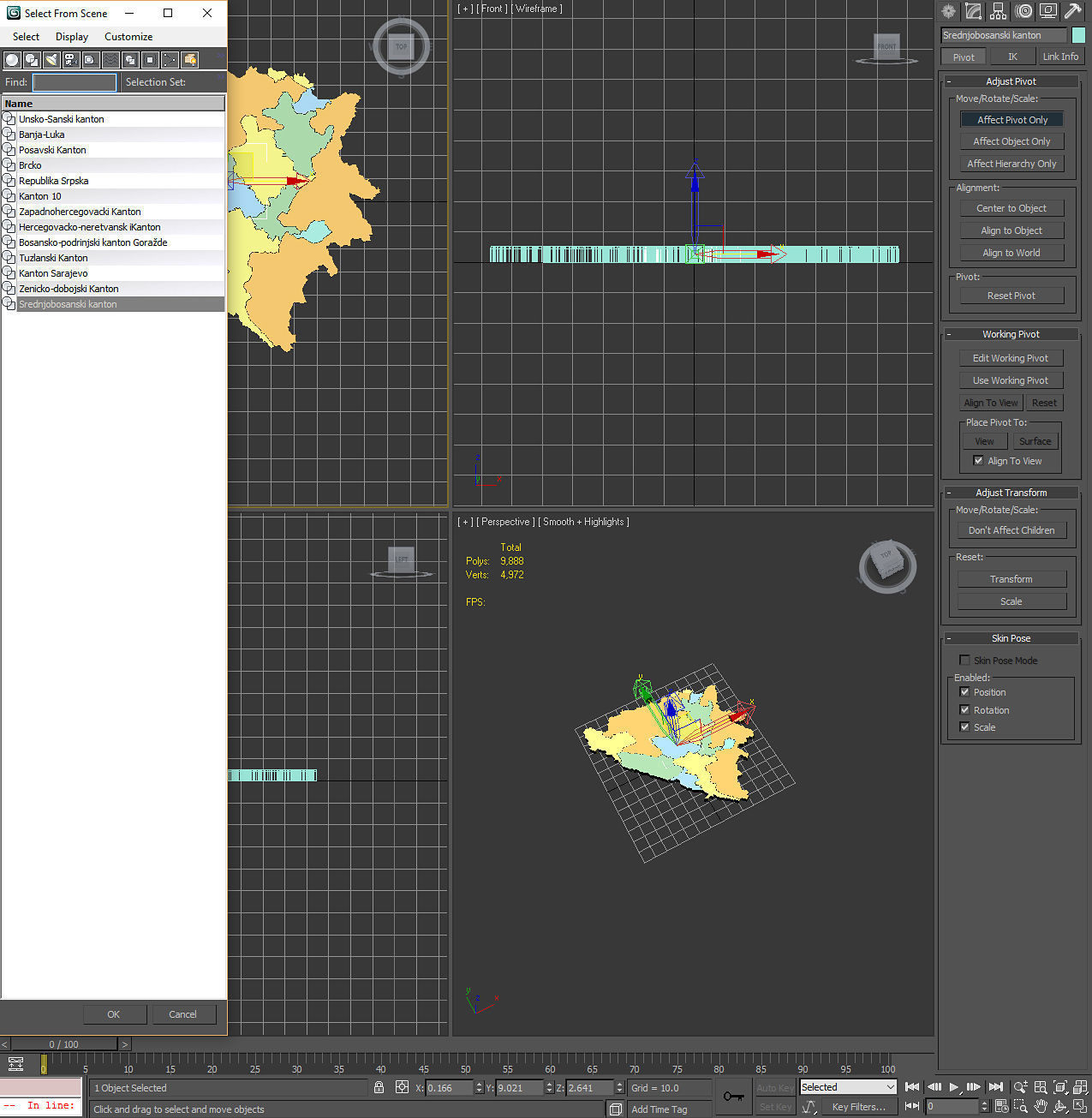 3d Political Map of Bosnia 3D model_8