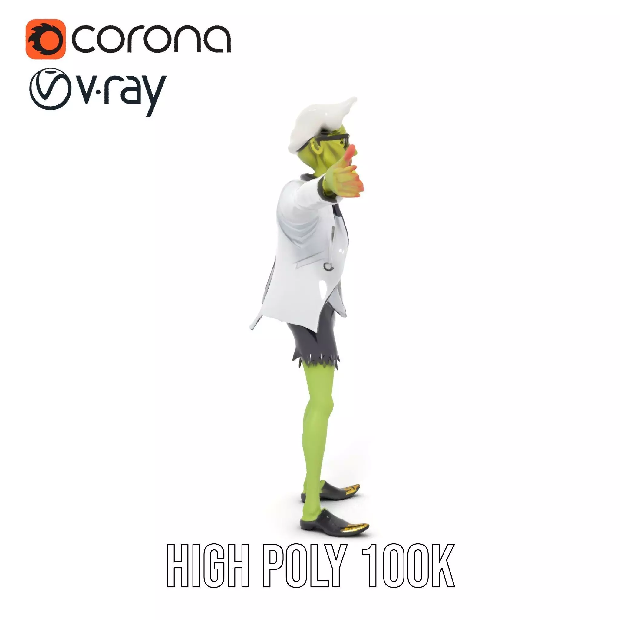 Quirky Zombie Tuxedo model pack Low-poly 3D model_15