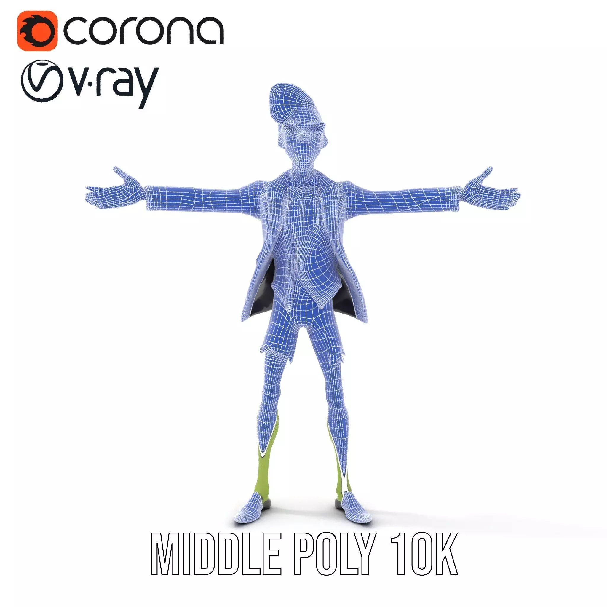 Quirky Zombie Tuxedo model pack Low-poly 3D model_16