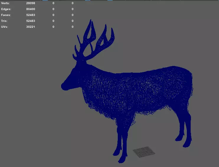 Deer 3D model optimized rigged animated game ready Low-poly 3D model_5