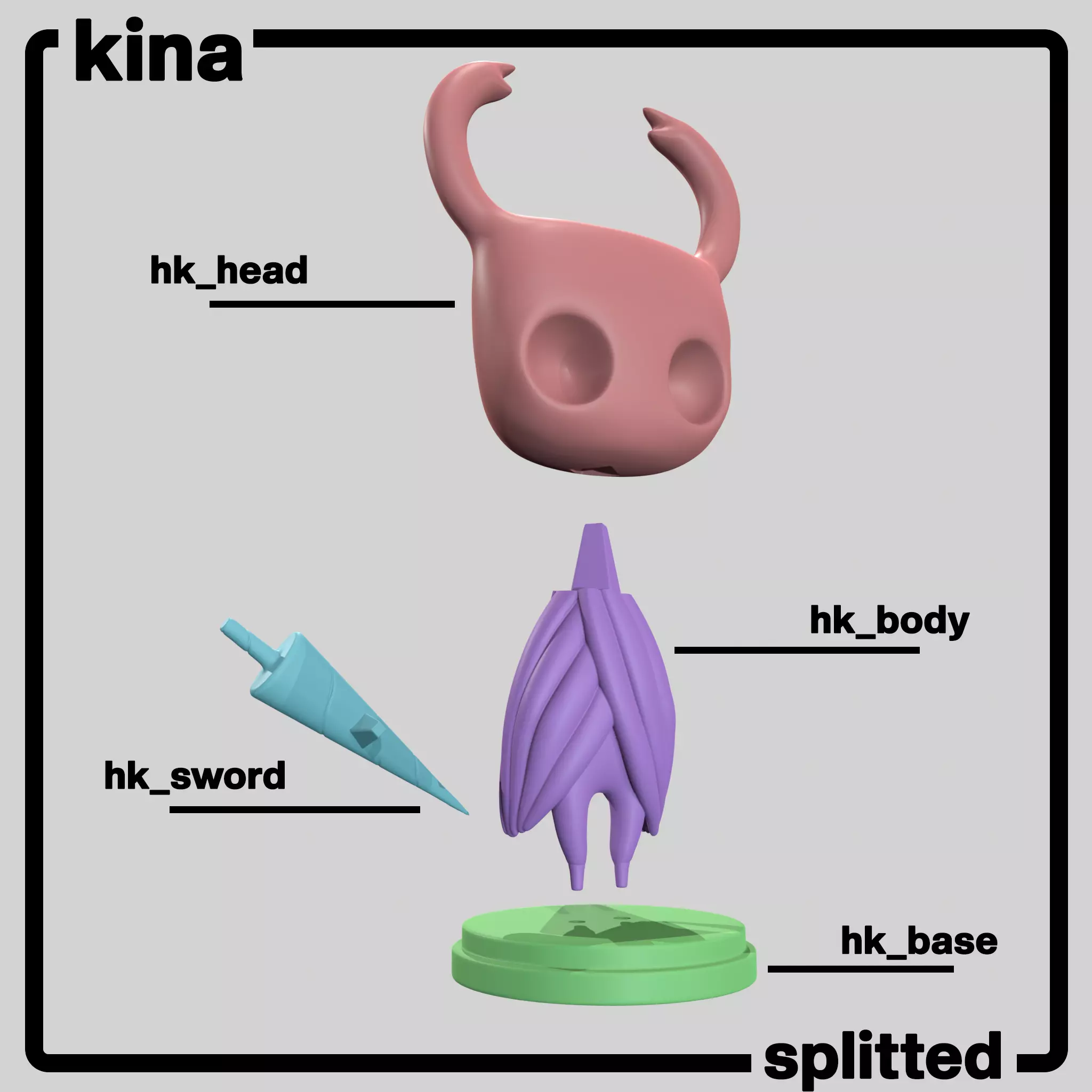 The knight figure 12cm  Hollow Knight 3D print model_4