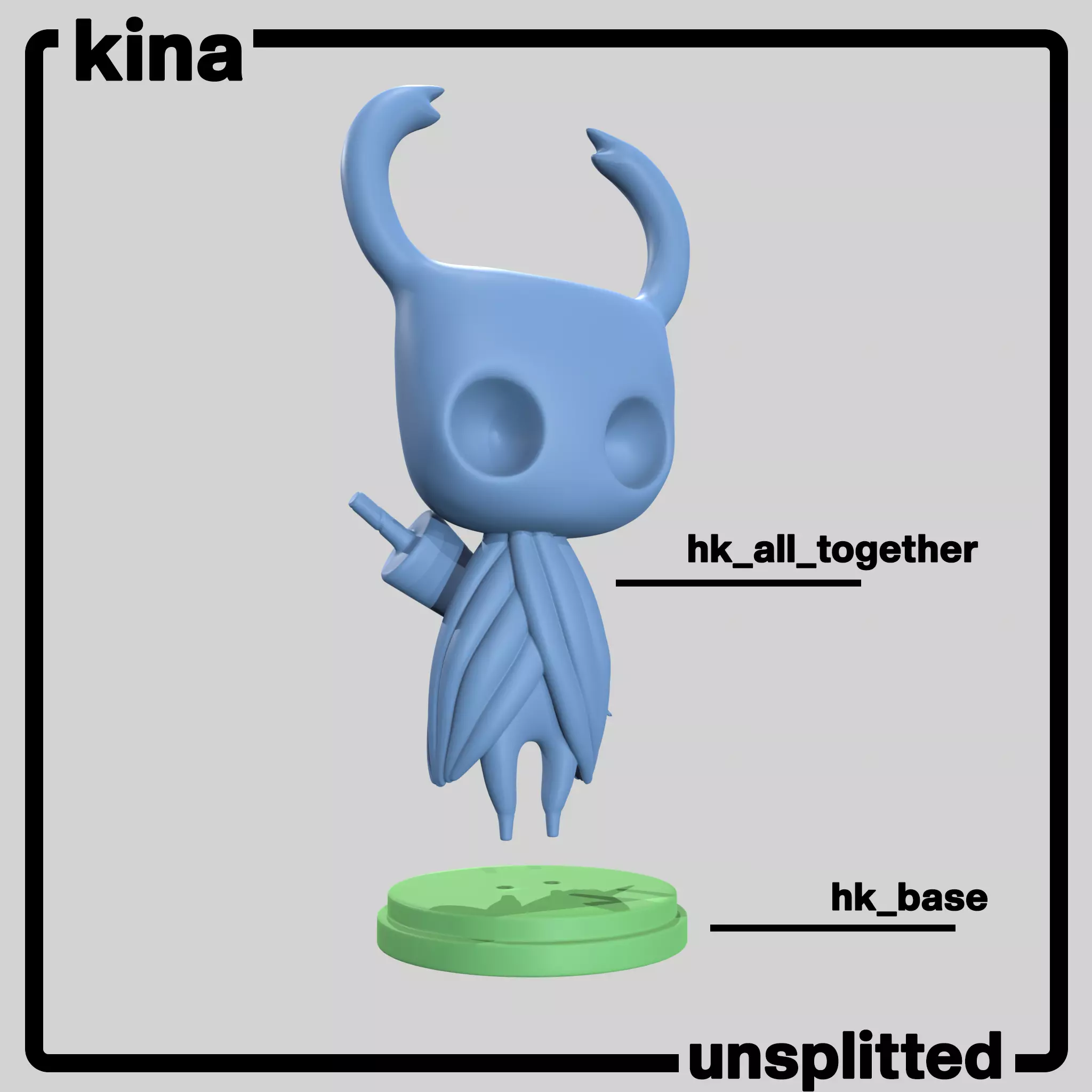 The knight figure 12cm  Hollow Knight 3D print model_3
