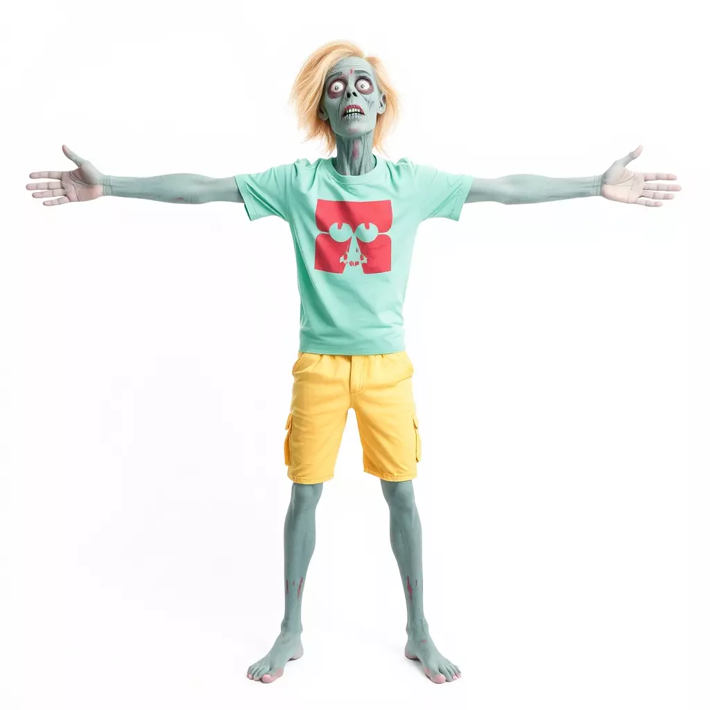 Stylish Zombie Character model pack Low-poly 3D model_2