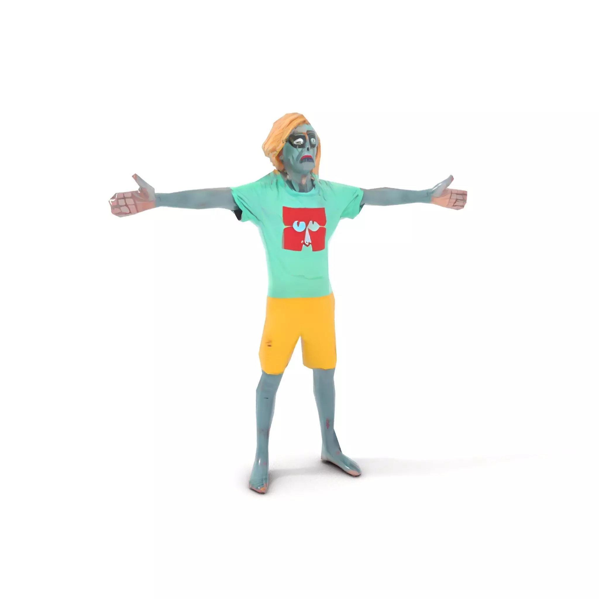 Stylish Zombie Character model pack Low-poly 3D model_8