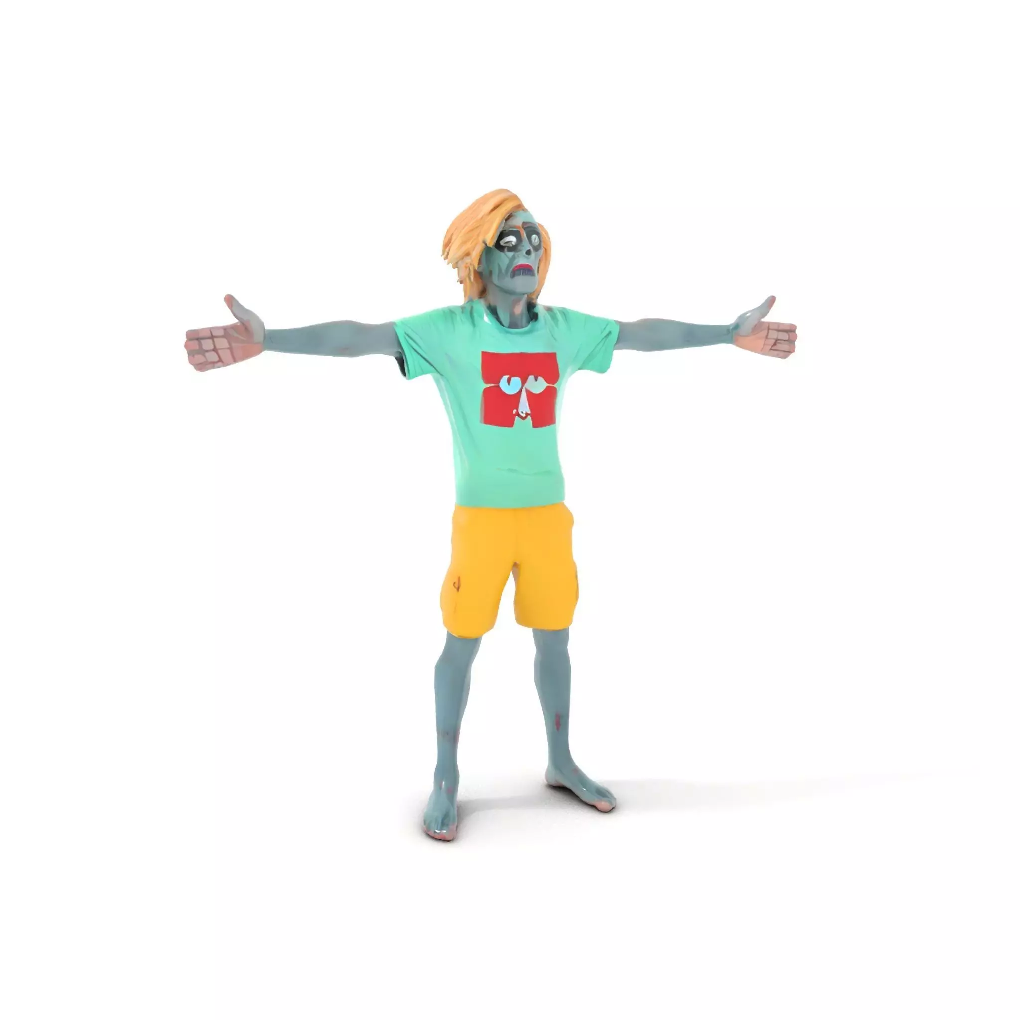 Stylish Zombie Character model pack Low-poly 3D model_9
