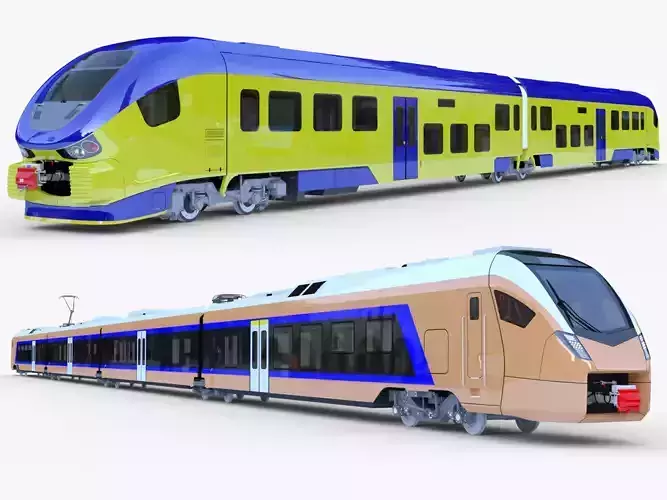 Stadler Flirt and Pesa Link 3D Model Collection