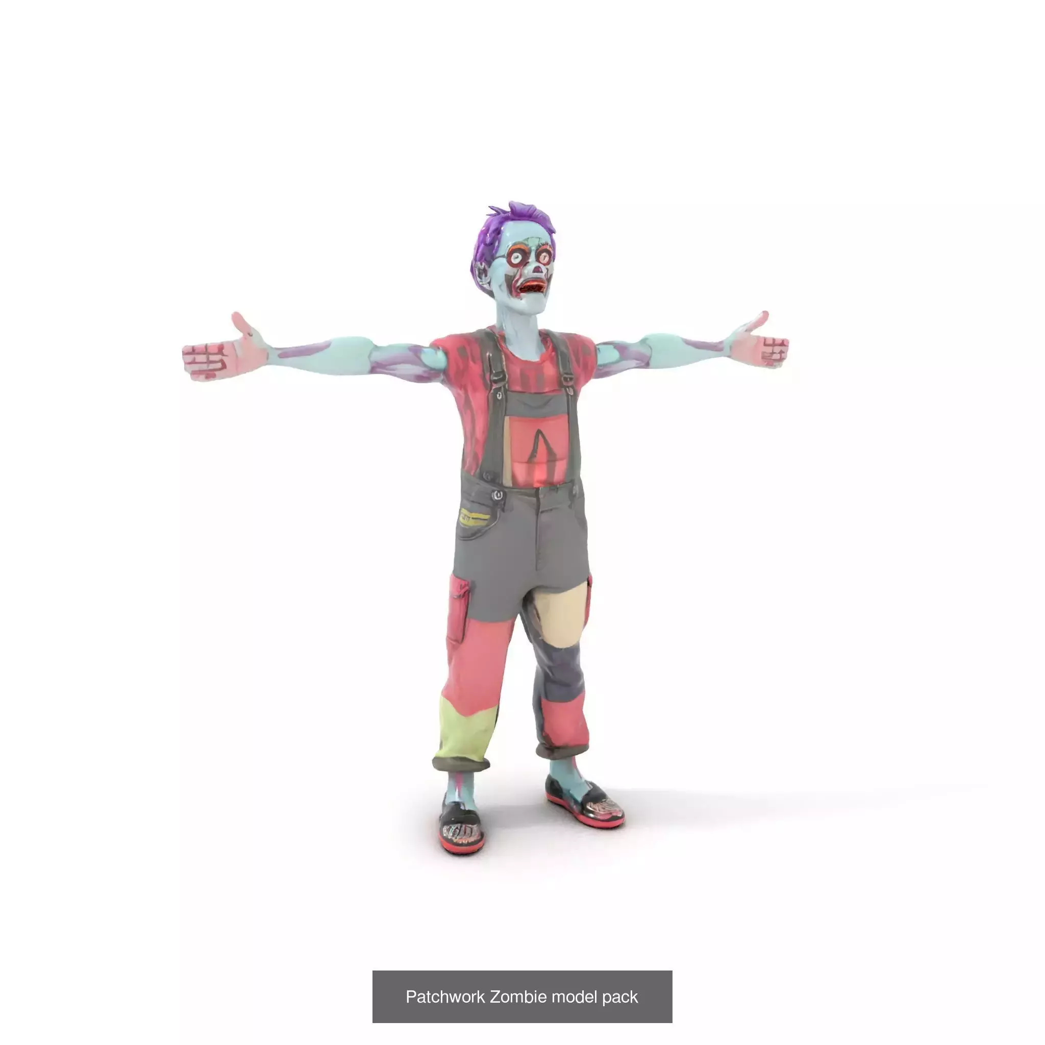 Playful Zombie Parade 3D Model Collection_47