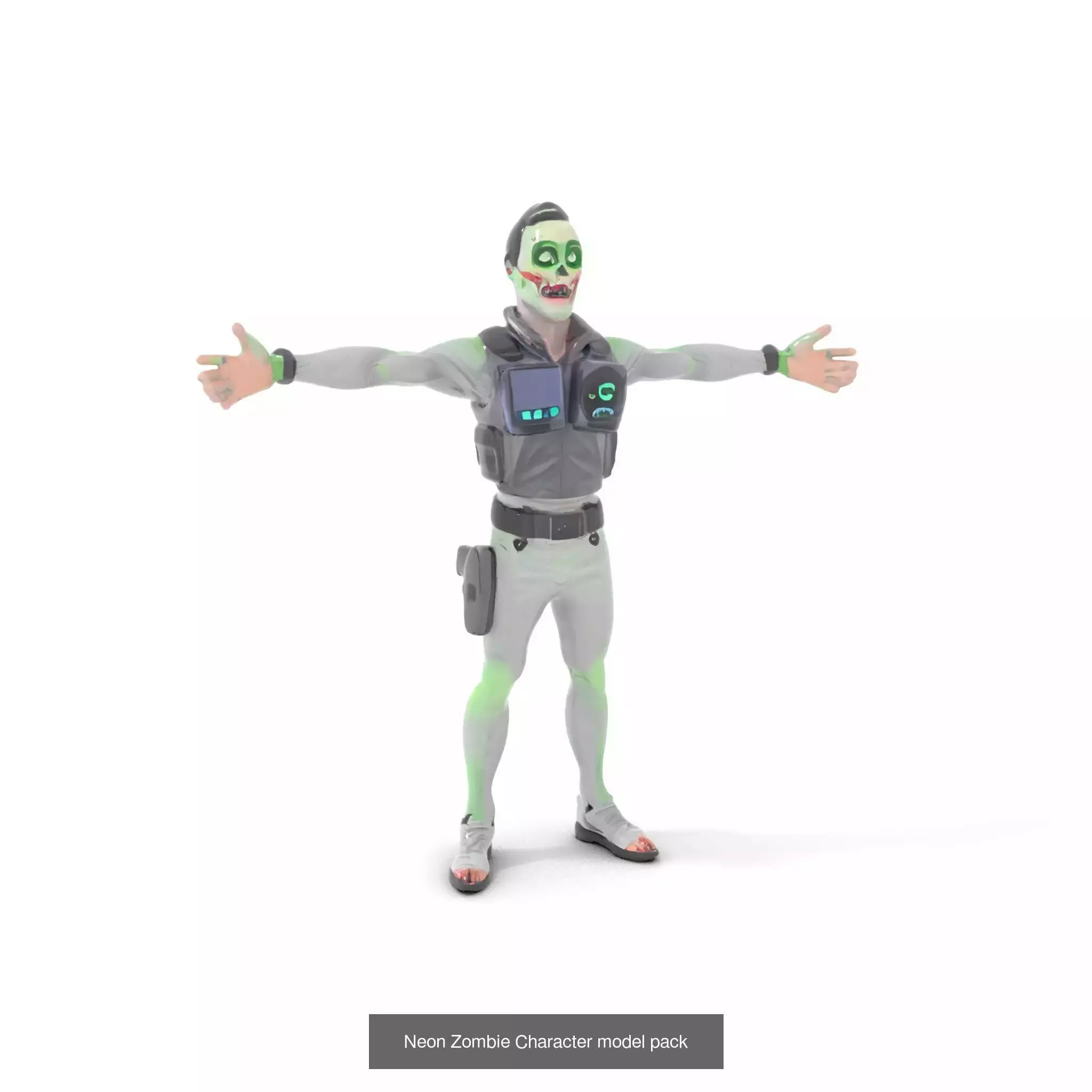 Playful Zombie Parade 3D Model Collection_45