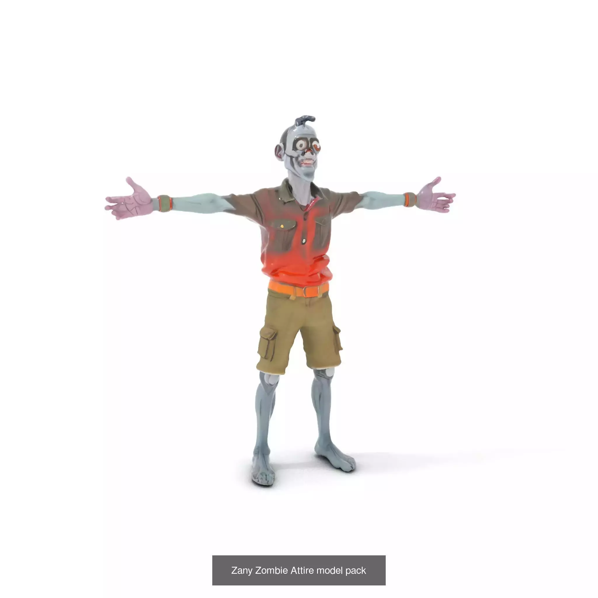 Playful Zombie Parade 3D Model Collection_35