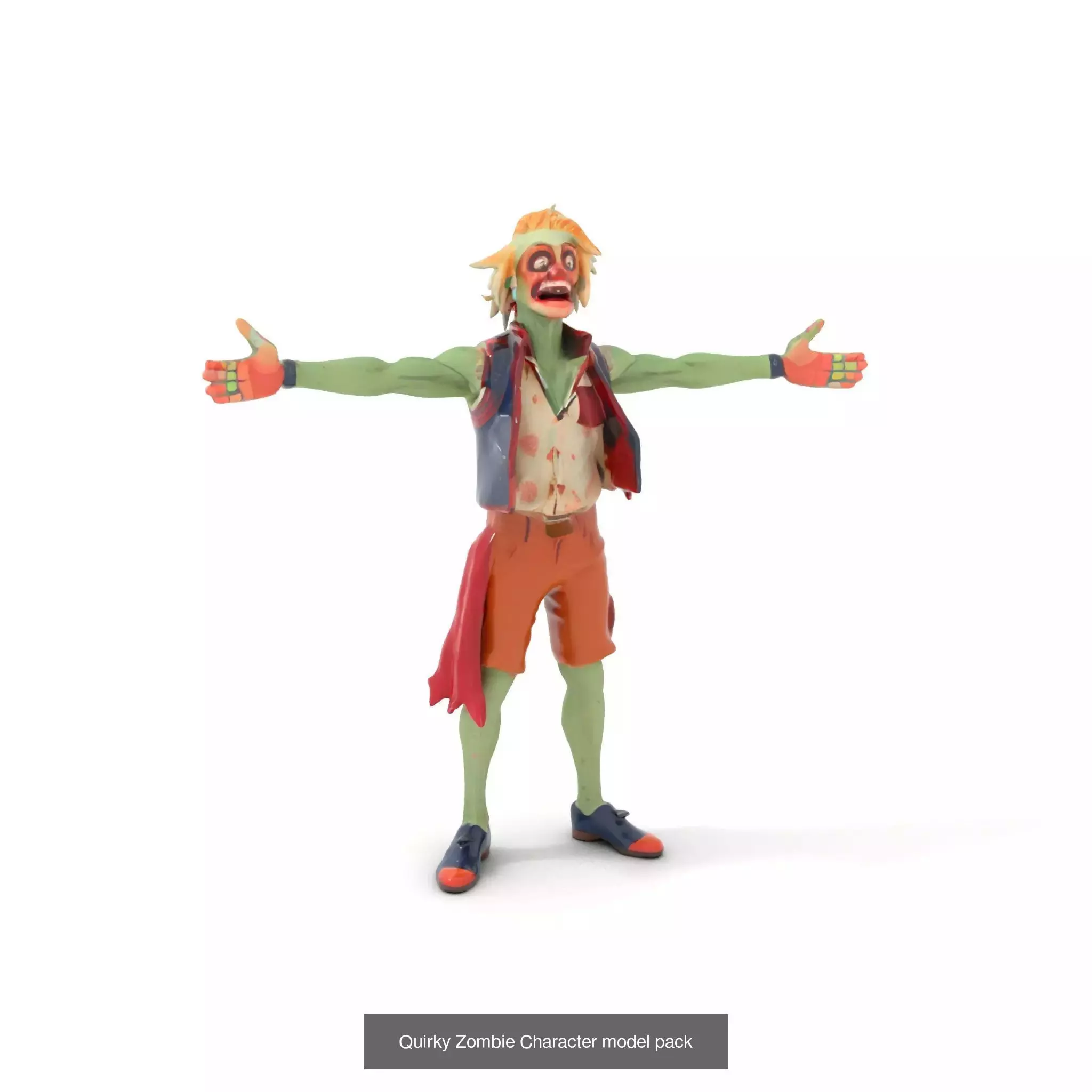 Playful Zombie Parade 3D Model Collection_34