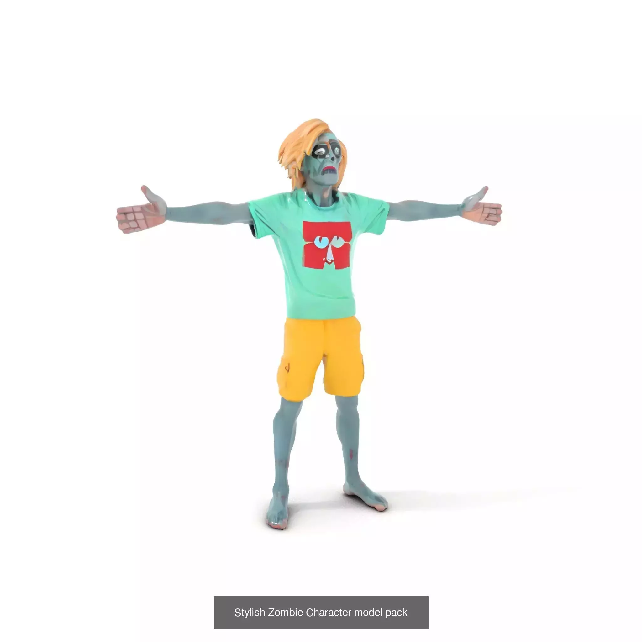 Playful Zombie Parade 3D Model Collection_51