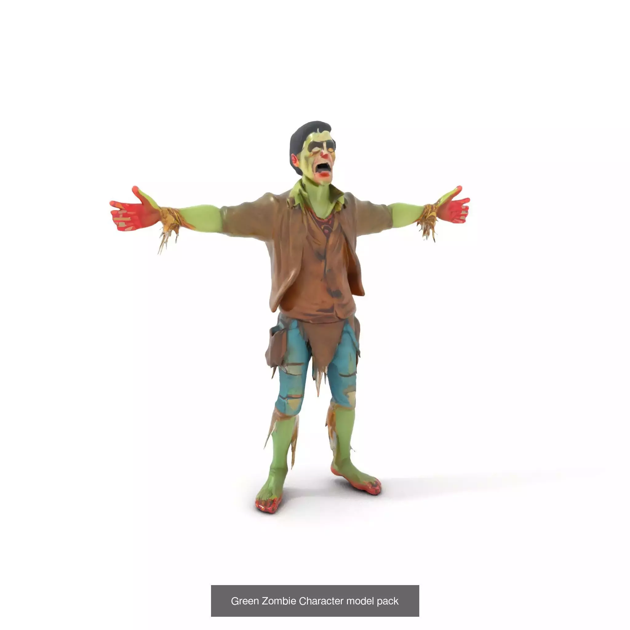 Playful Zombie Parade 3D Model Collection_48