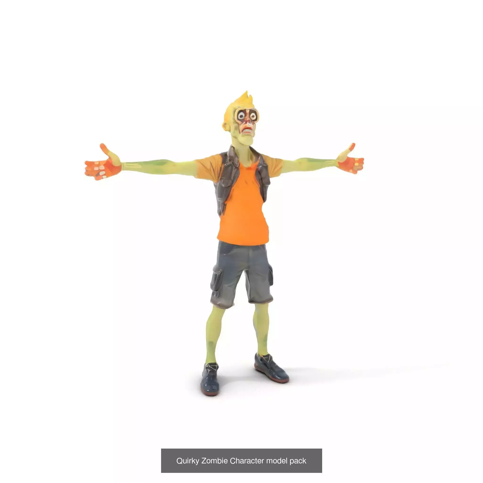 Playful Zombie Parade 3D Model Collection_46