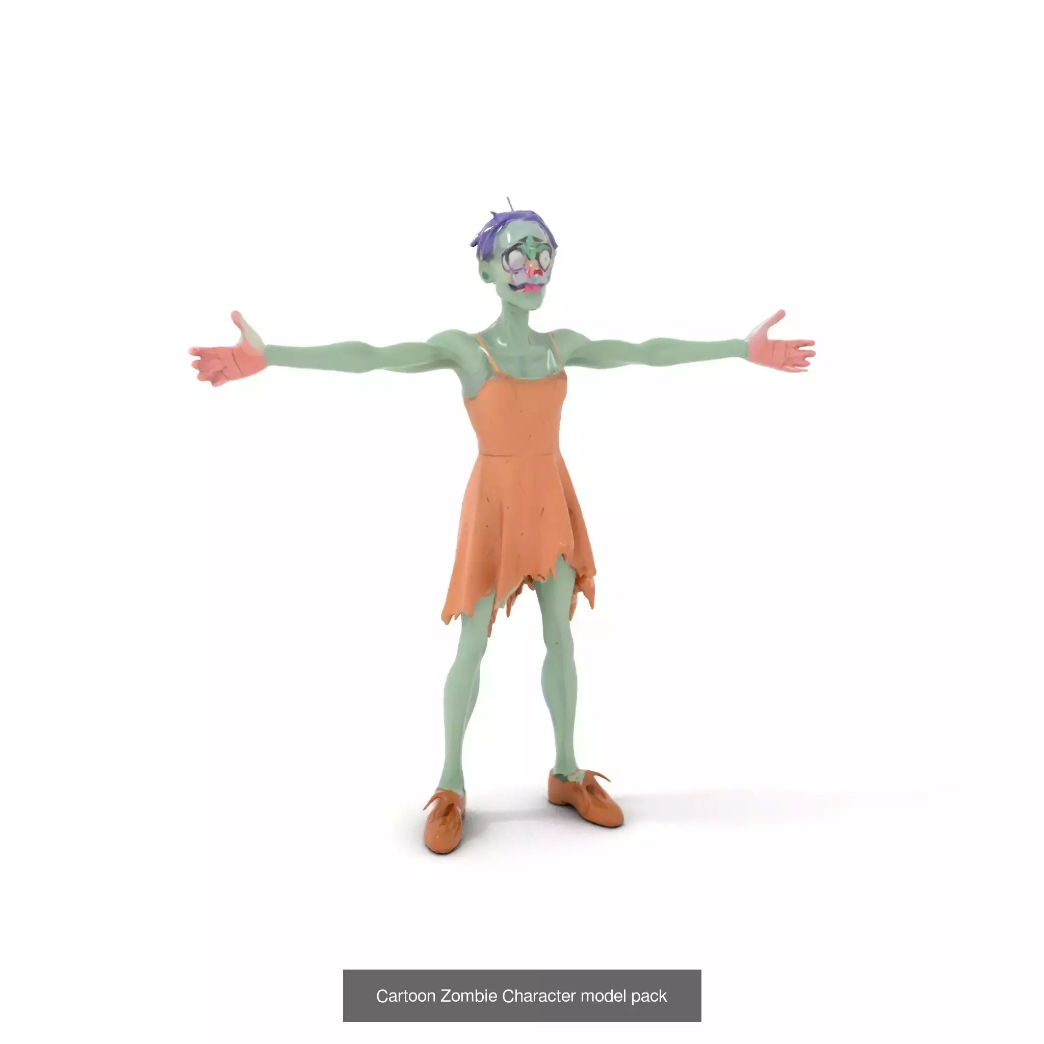 Playful Zombie Parade 3D Model Collection_41