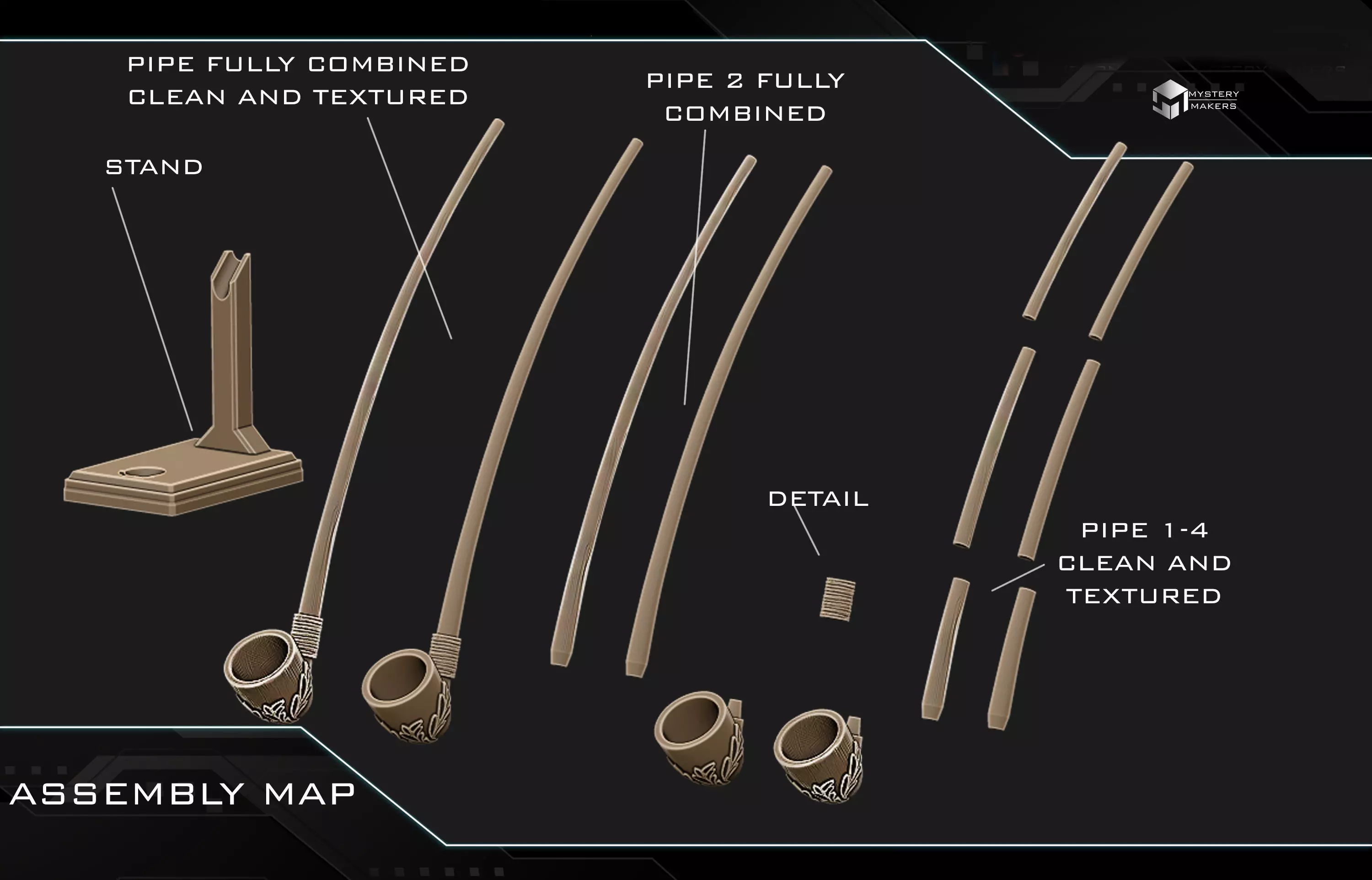 Bilbo smoking pipe 3D print model_2