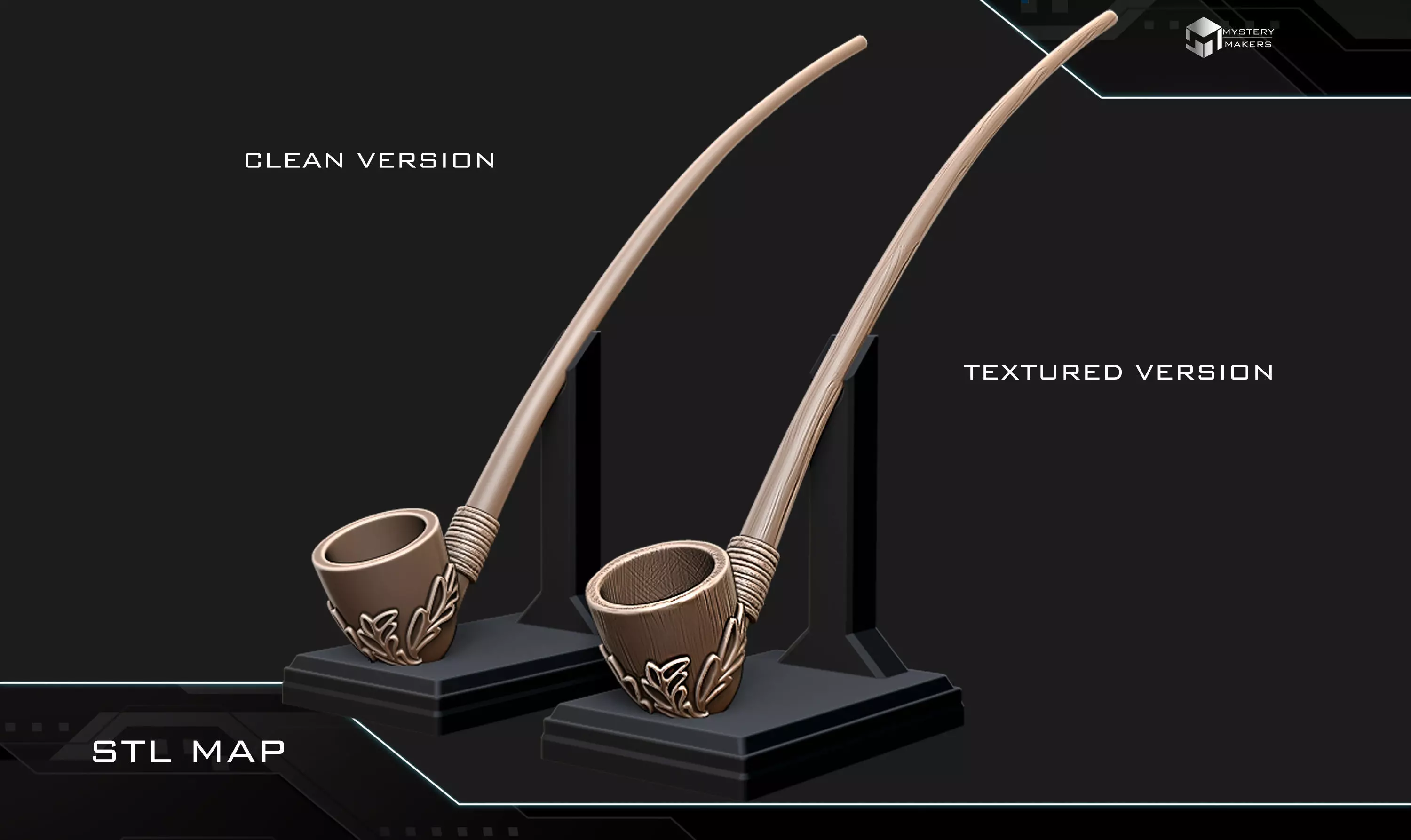 Bilbo smoking pipe 3D print model_1