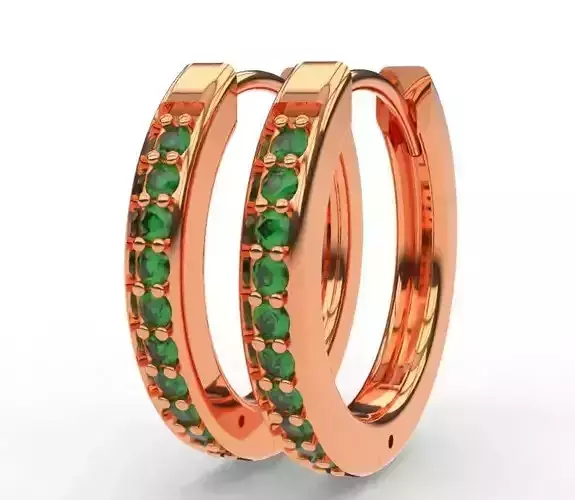 SMALL HOOPS EARRINGS MODEL FOR PRINTING AND CASTING