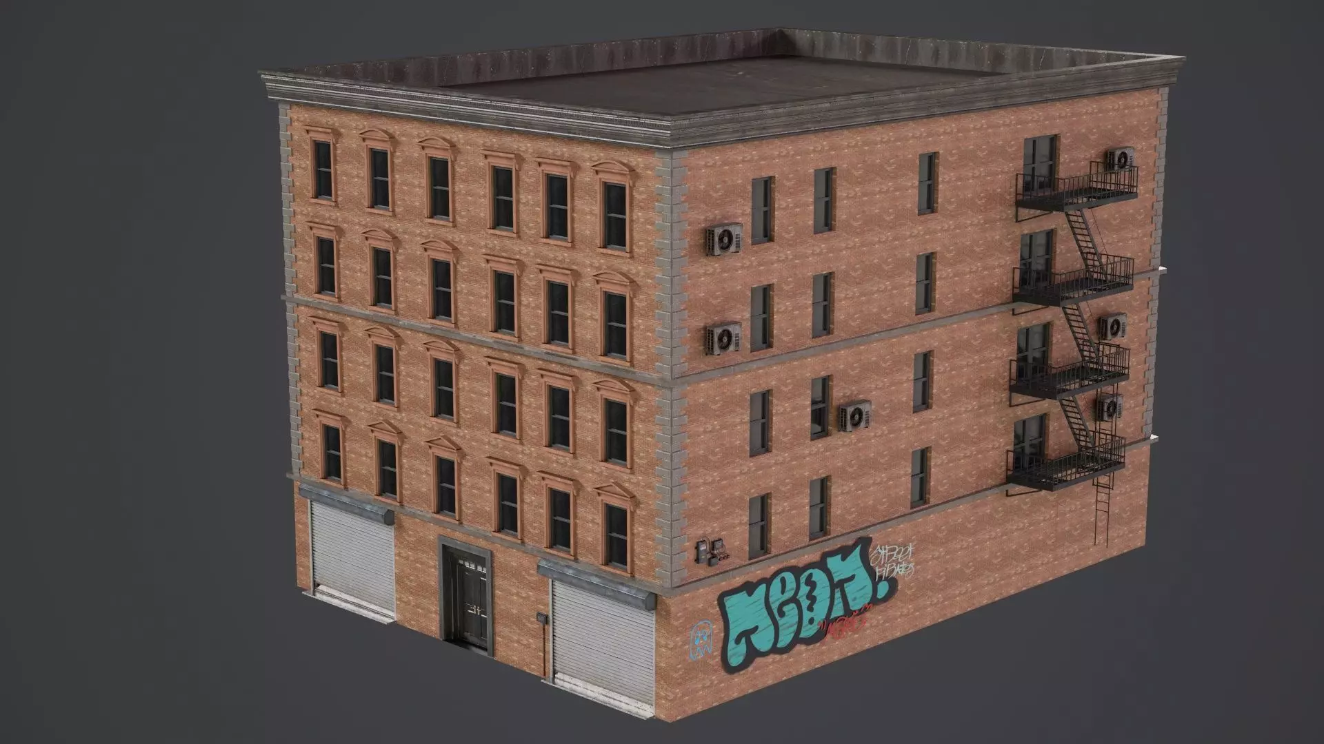 Game Ready Apartment Building Pack V1 Low-poly 3D model_11