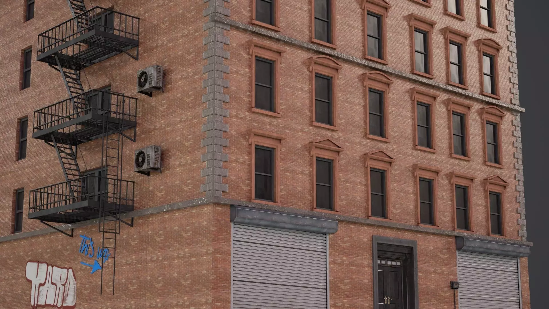 Game Ready Apartment Building Pack V1 Low-poly 3D model_12