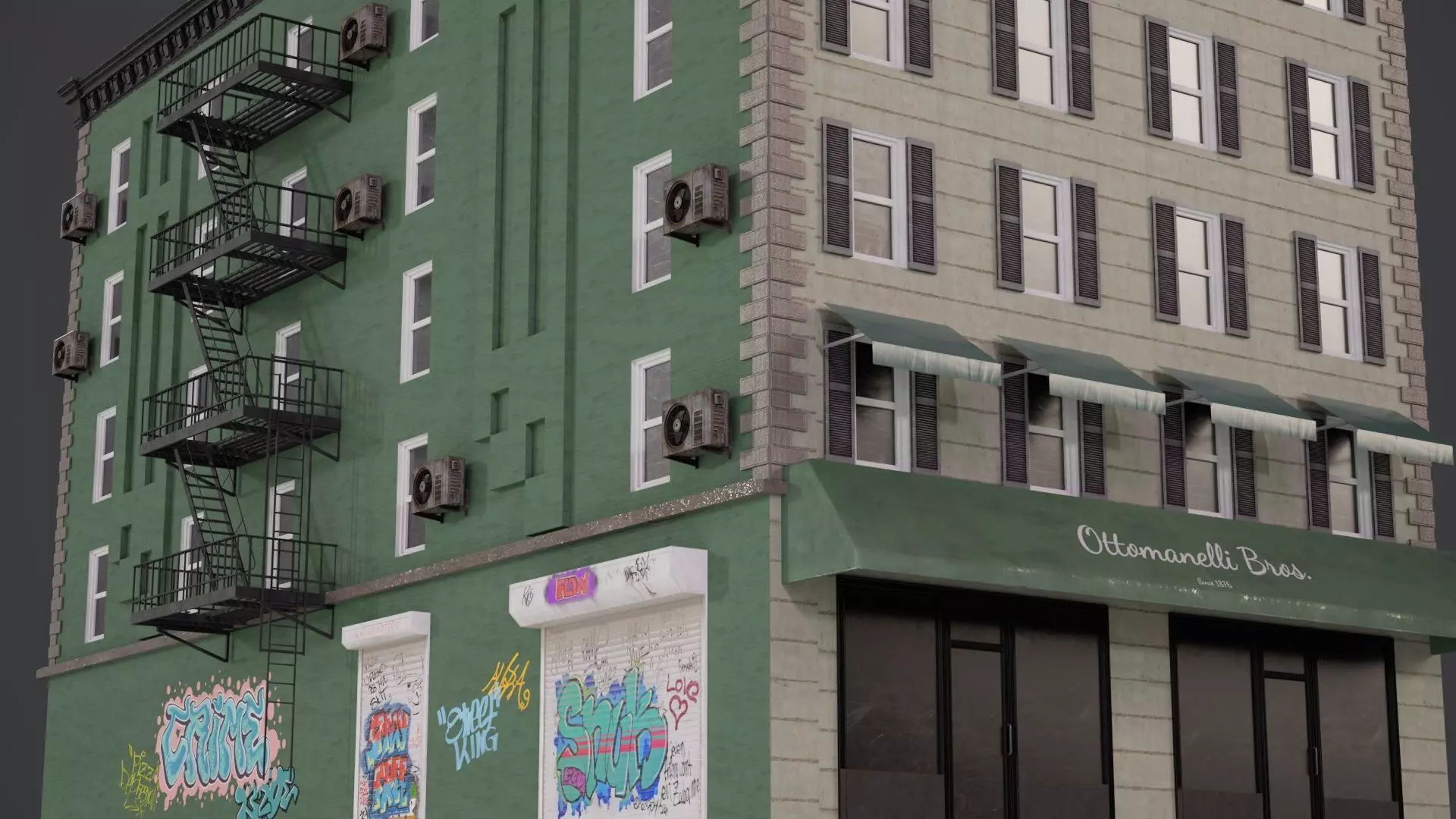 Game Ready Apartment Building Pack V1 Low-poly 3D model_14