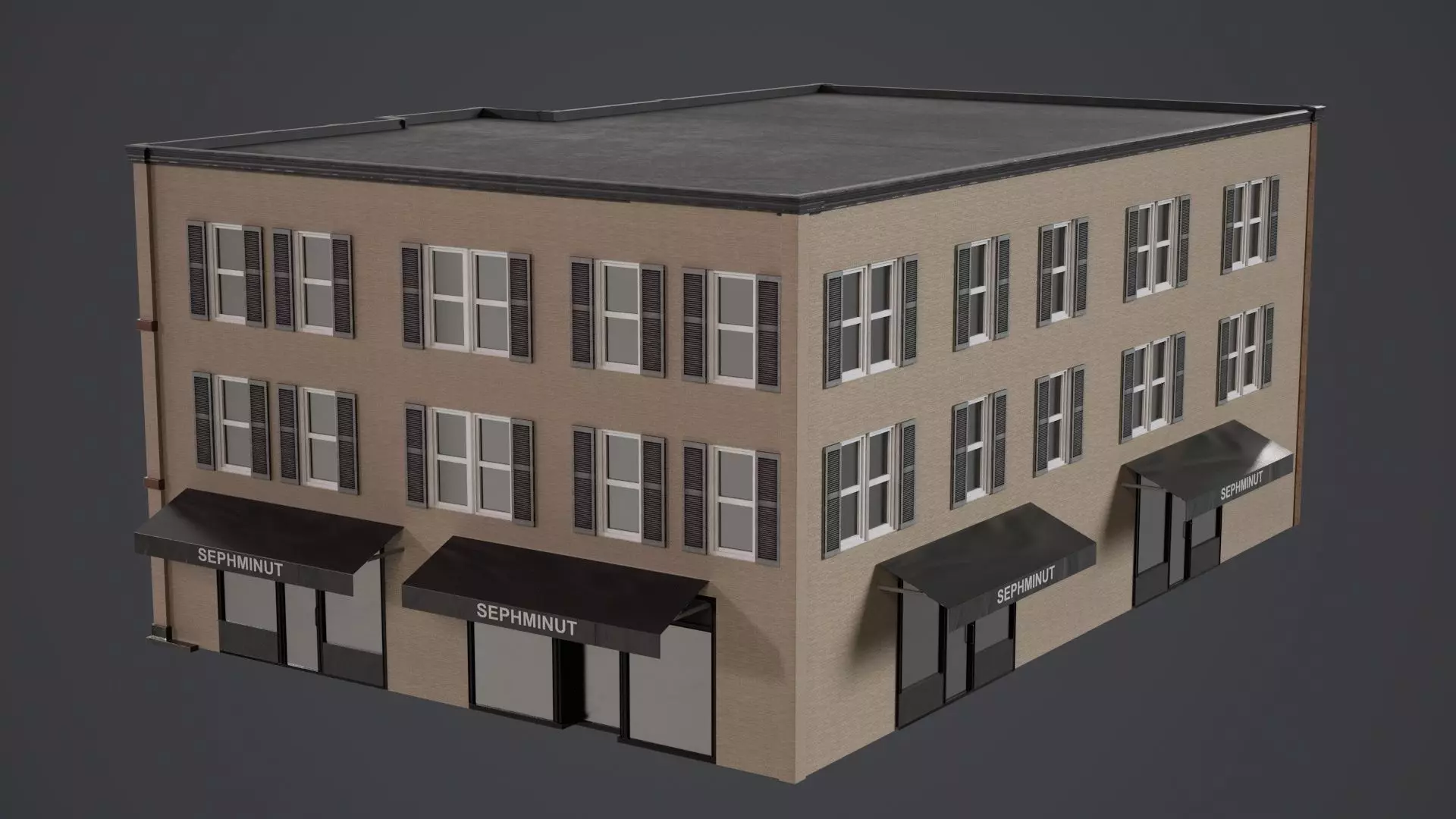 Game Ready Apartment Building Pack V1 Low-poly 3D model_9