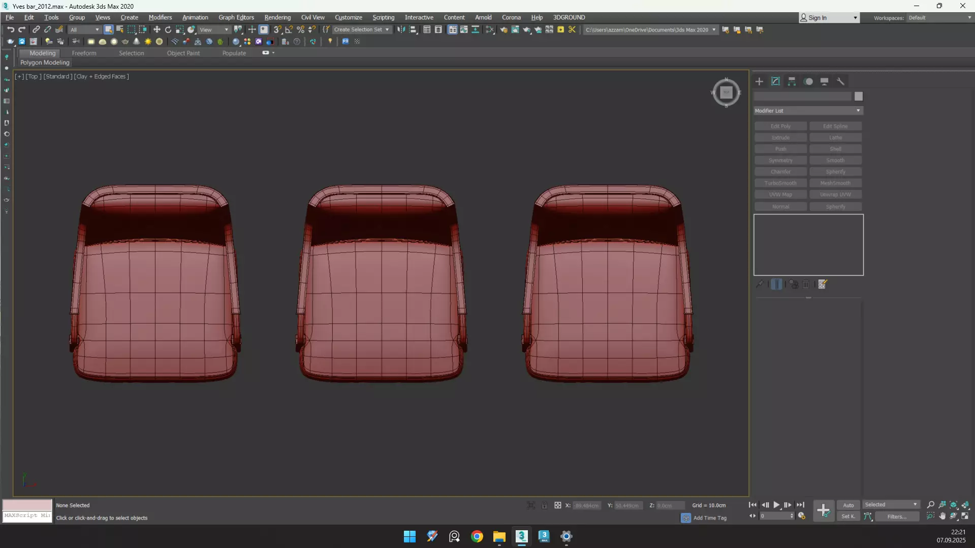 Yves Bar Stool Low-poly 3D model_22