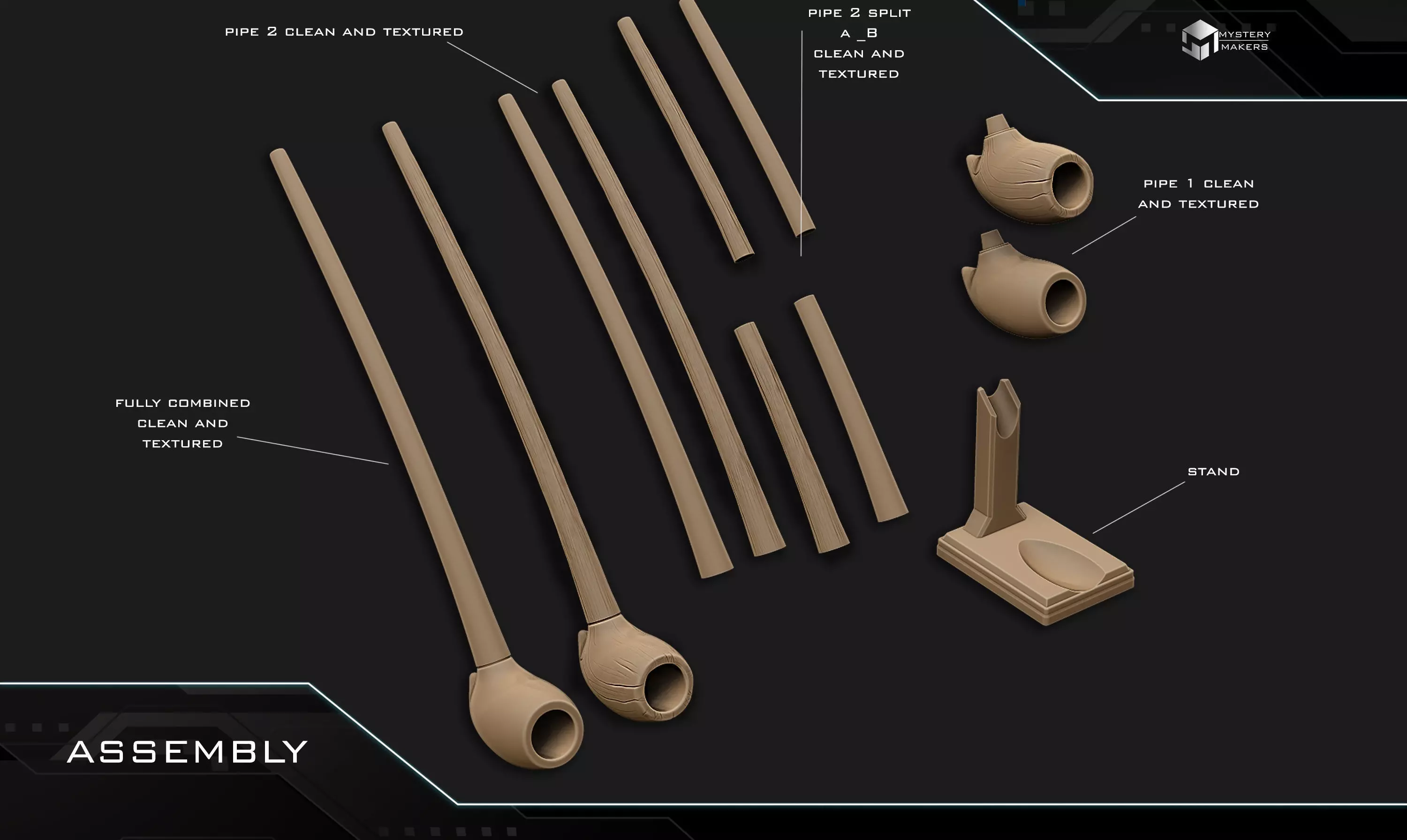 Saruman smoking pipe 3D print model_2
