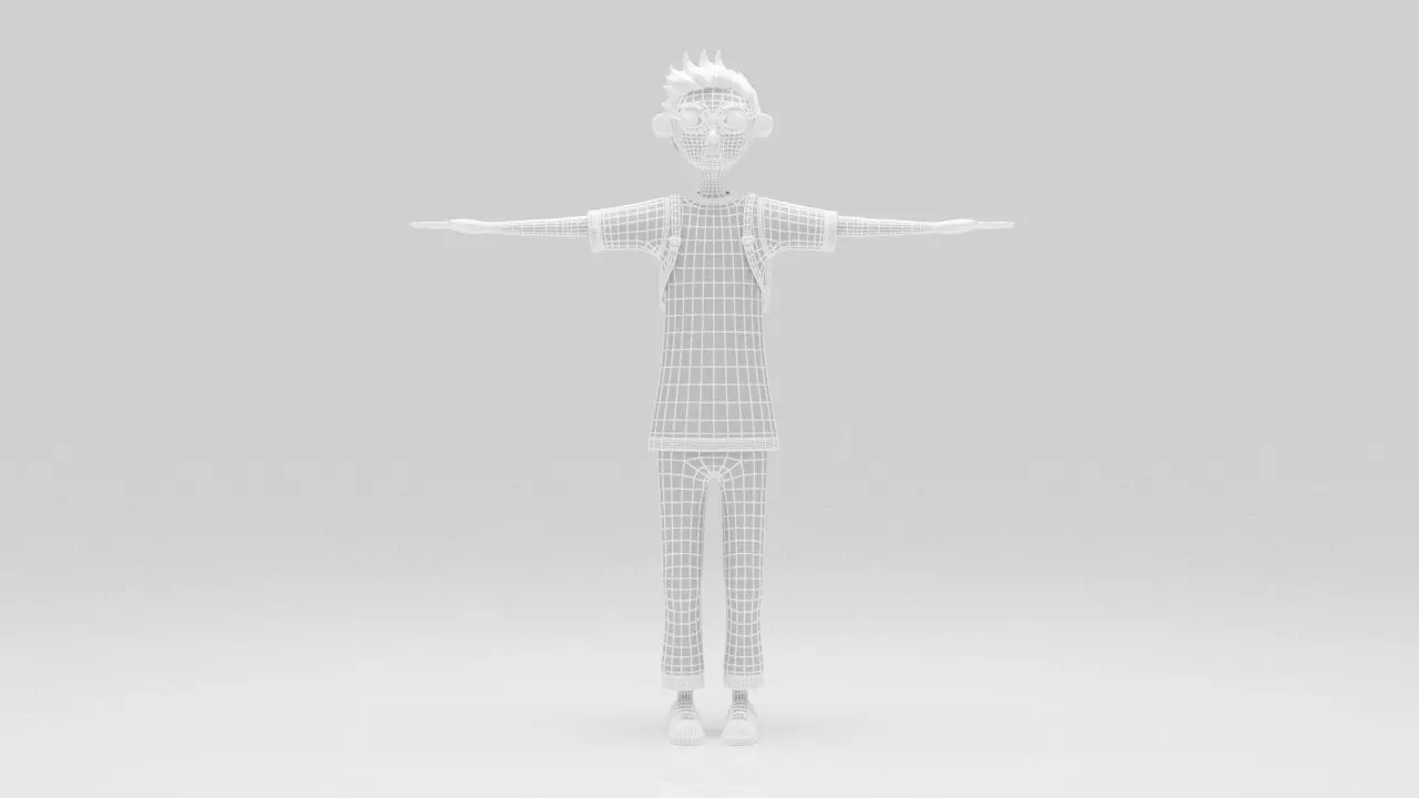 Character  pack Man 02  Rigged  Low-poly 3D model_16