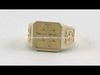 Octagon Ring with Engraved Crosses 3D print model_1
