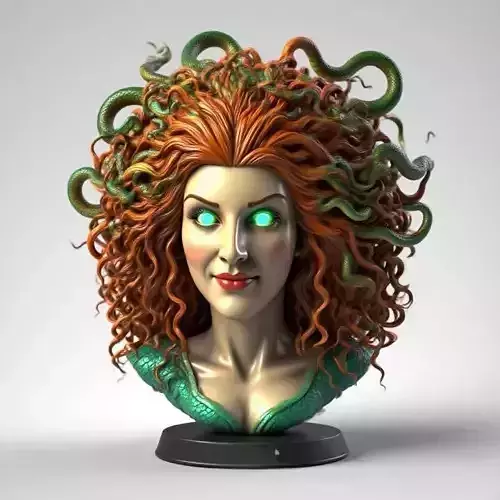 2161  Medusa Gorgon Head 3D Model  magic