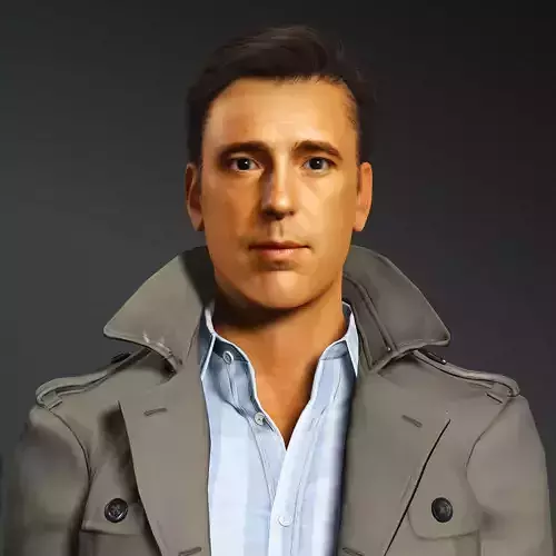 Humphrey Bogart Character Low-poly 3D model