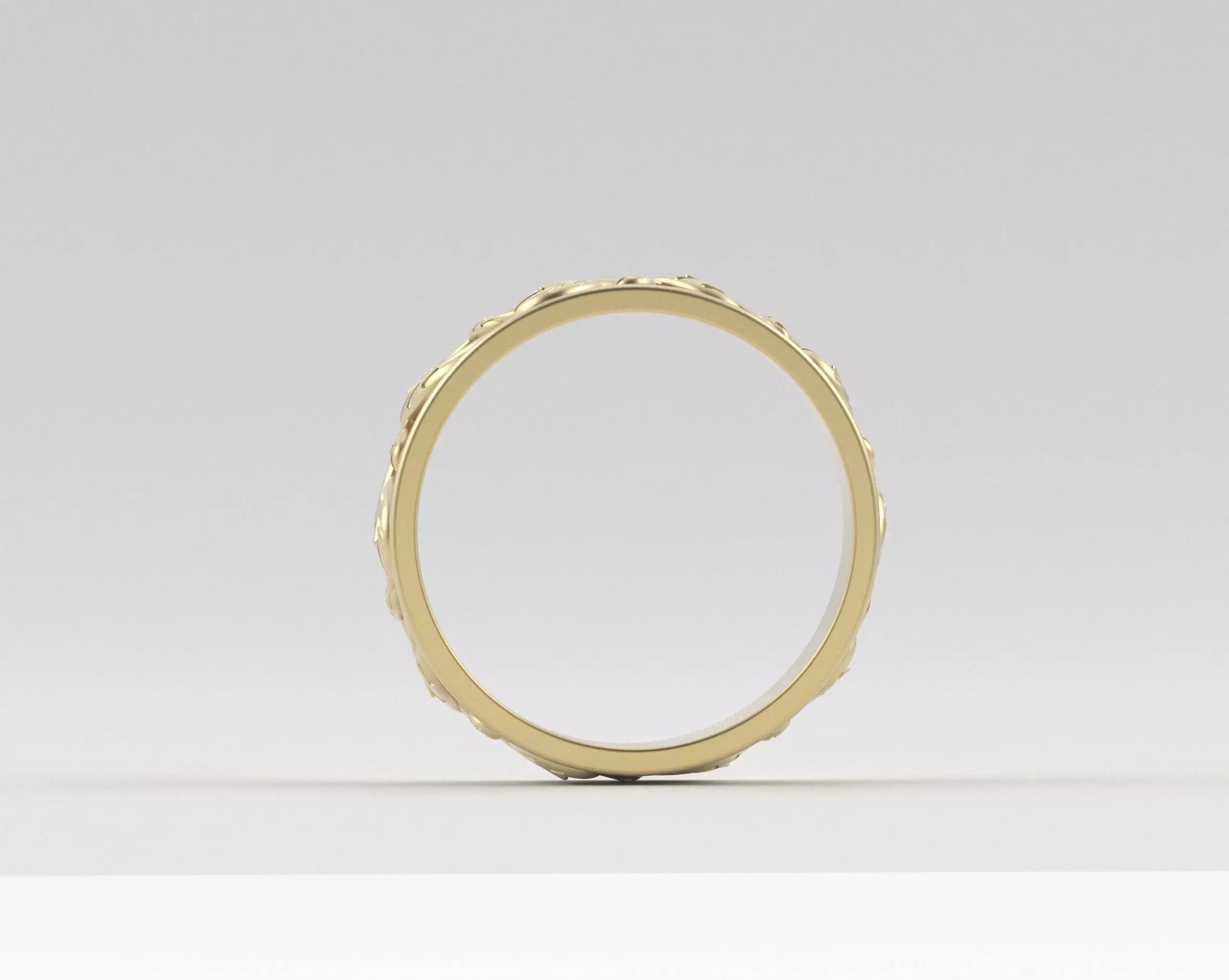 Leaf Carving Ring 3D print model_22