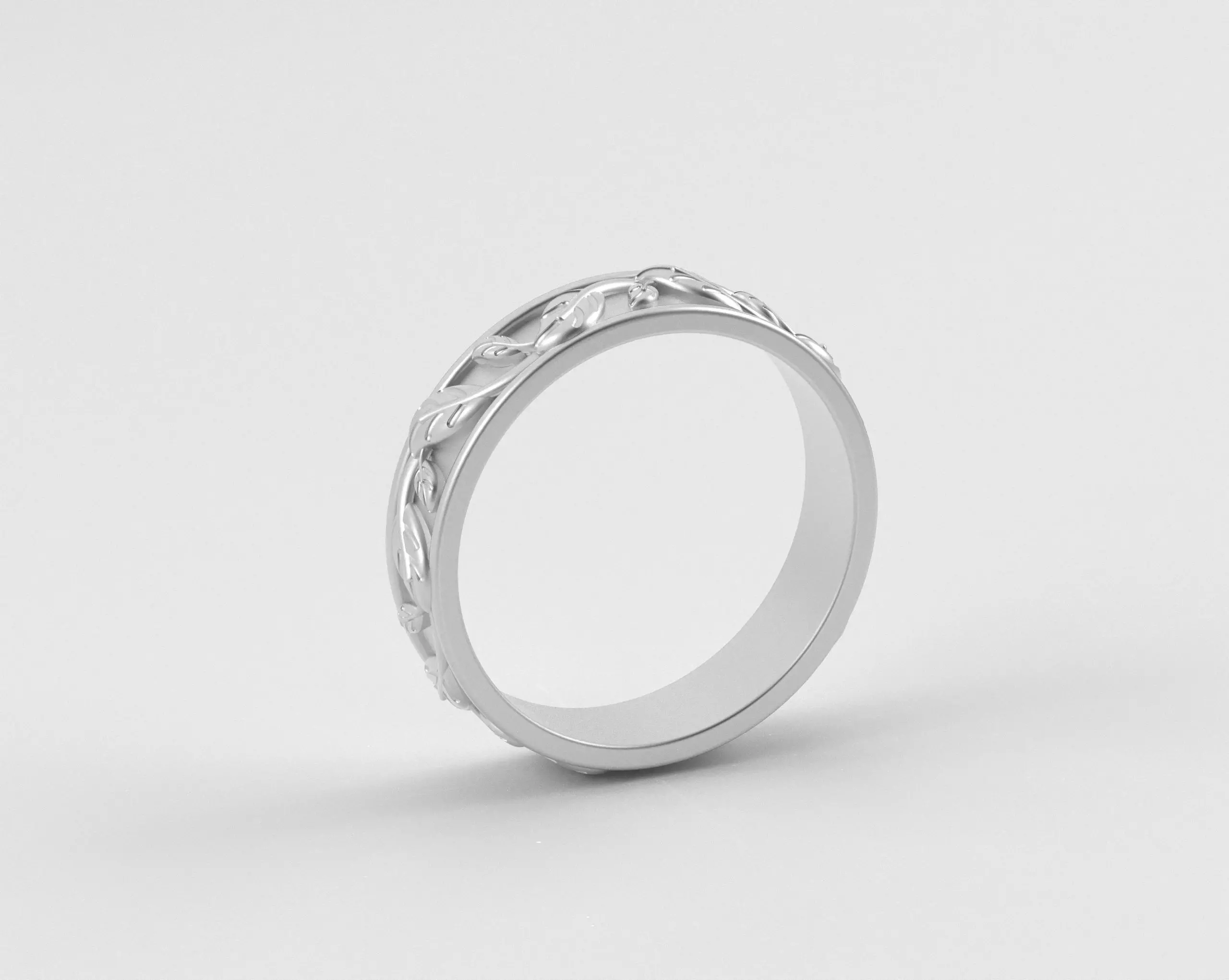 Leaf Carving Ring 3D print model_15