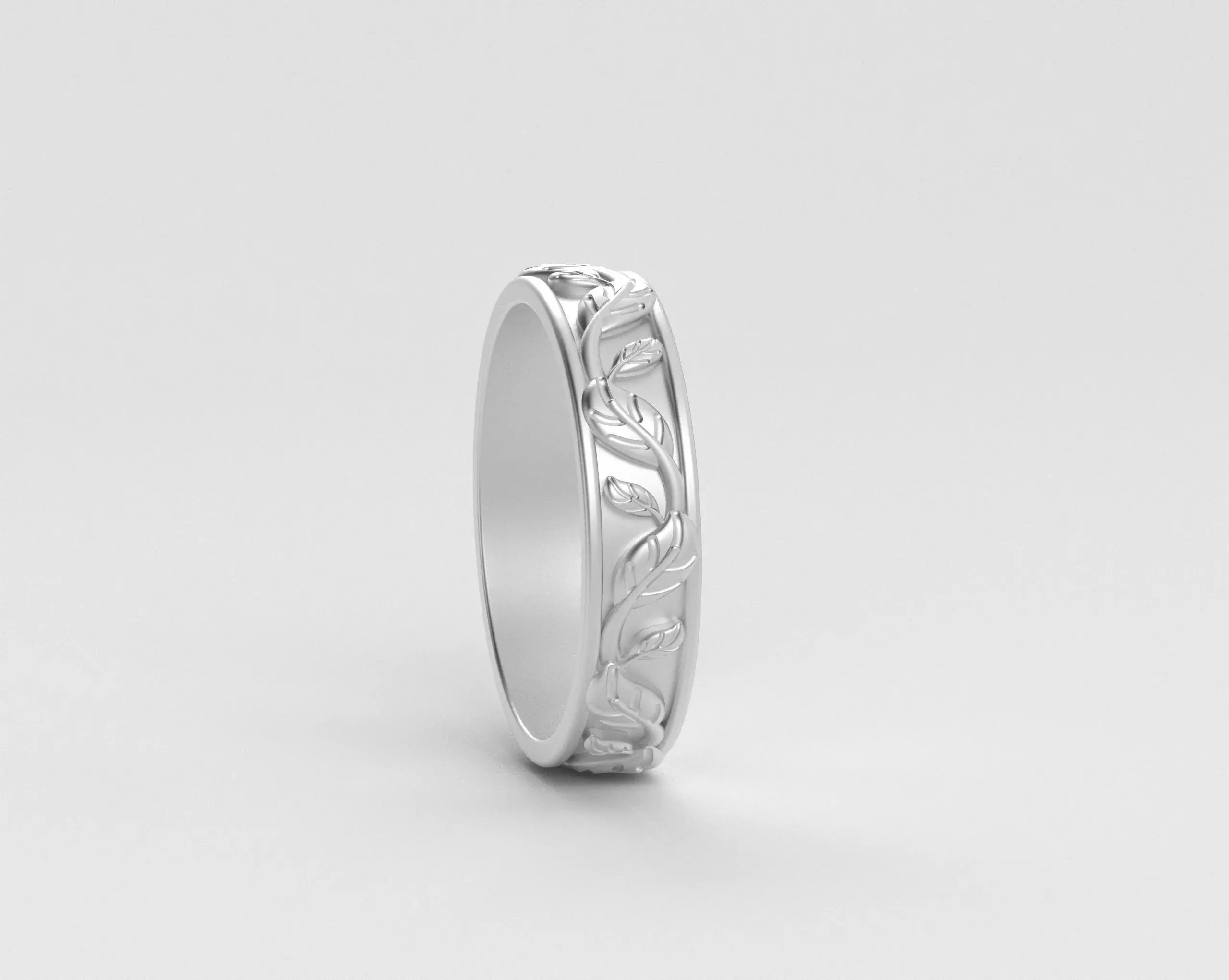 Leaf Carving Ring 3D print model_19