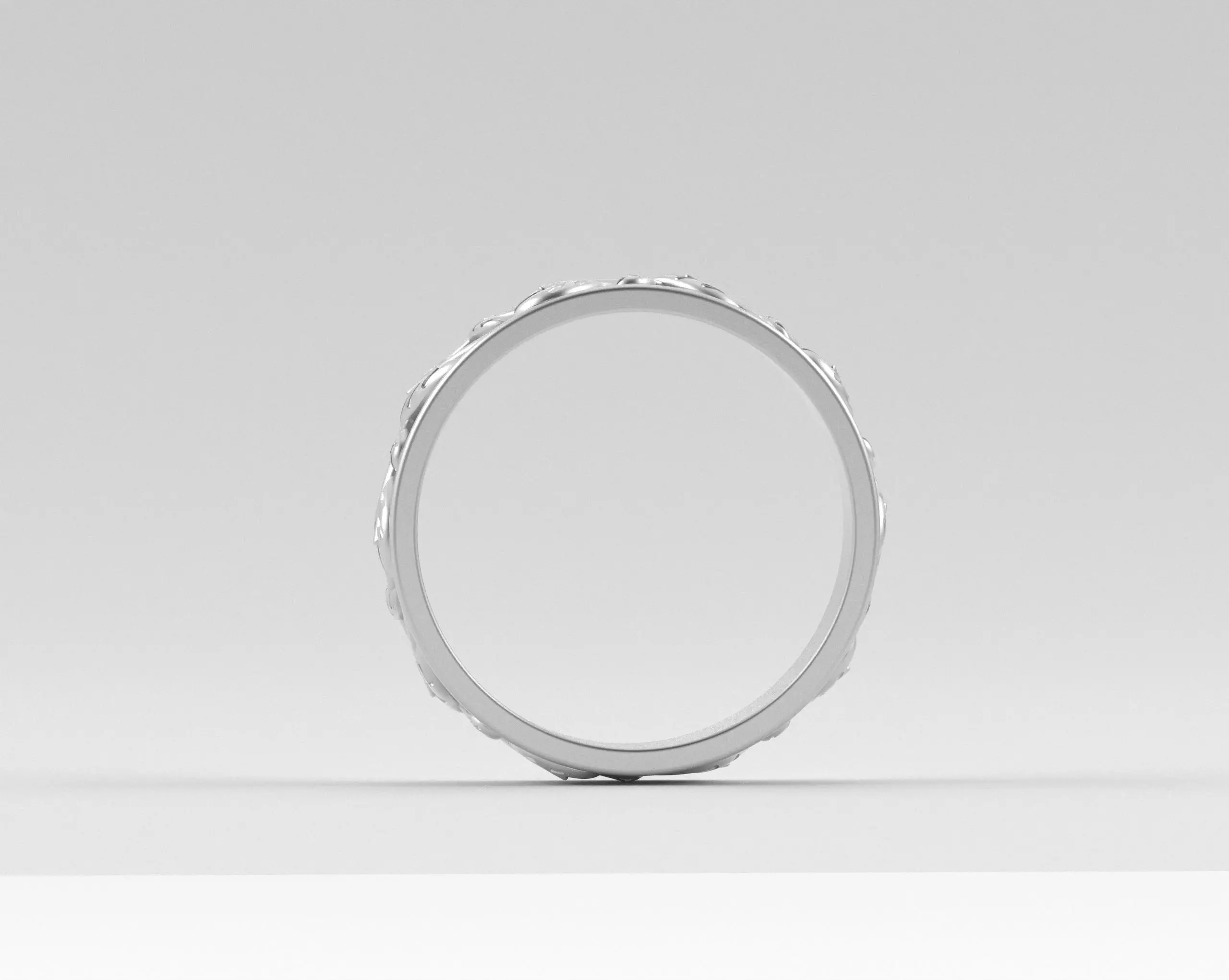 Leaf Carving Ring 3D print model_16