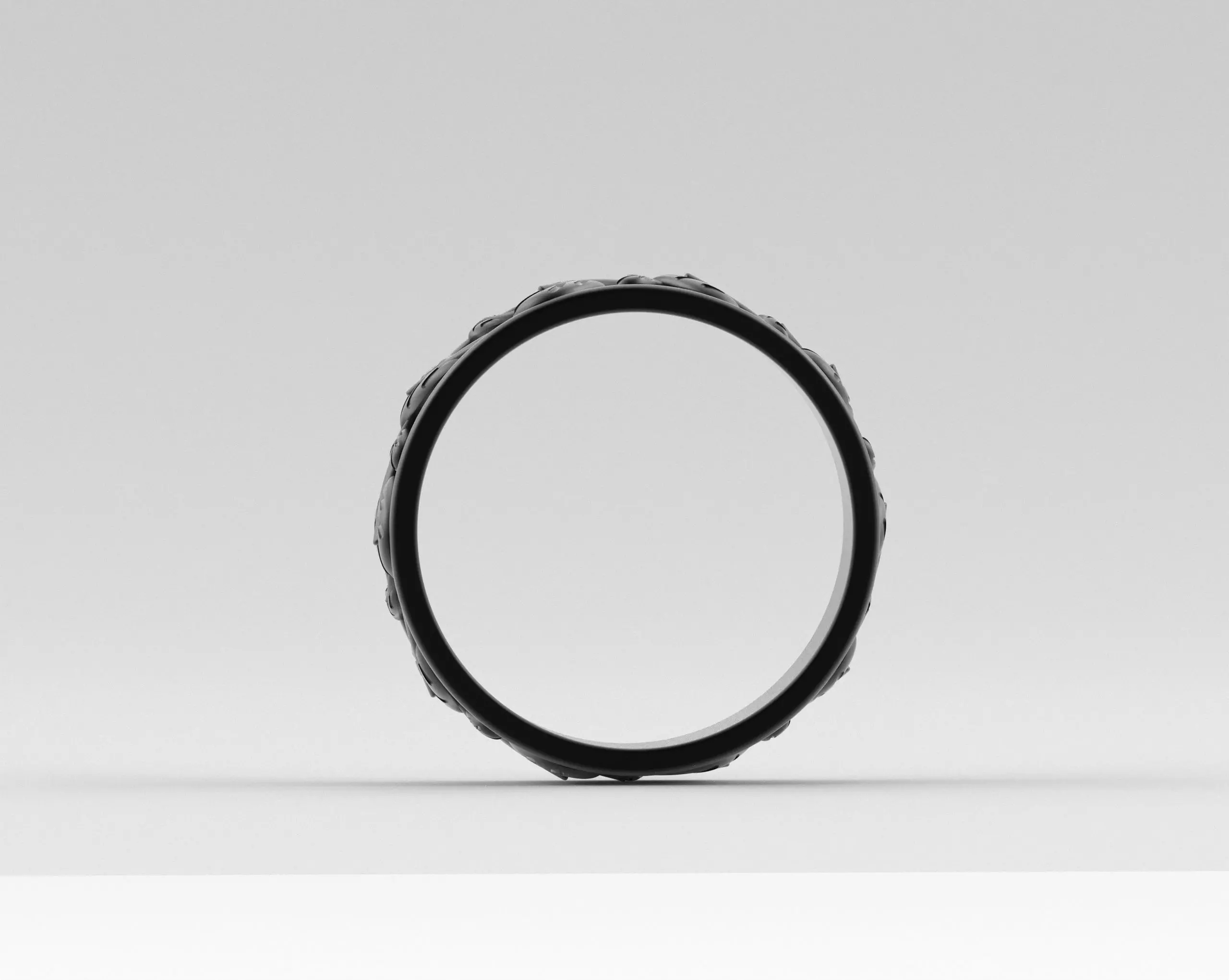 Leaf Carving Ring 3D print model_4