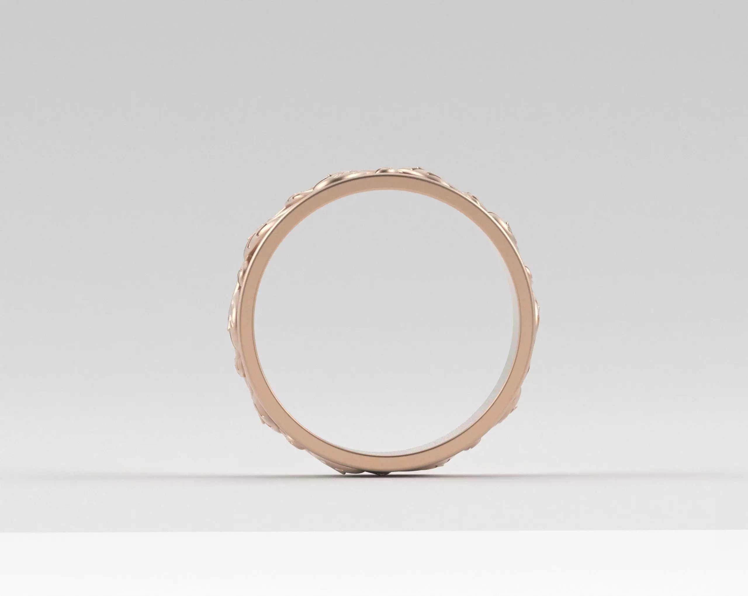 Leaf Carving Ring 3D print model_10