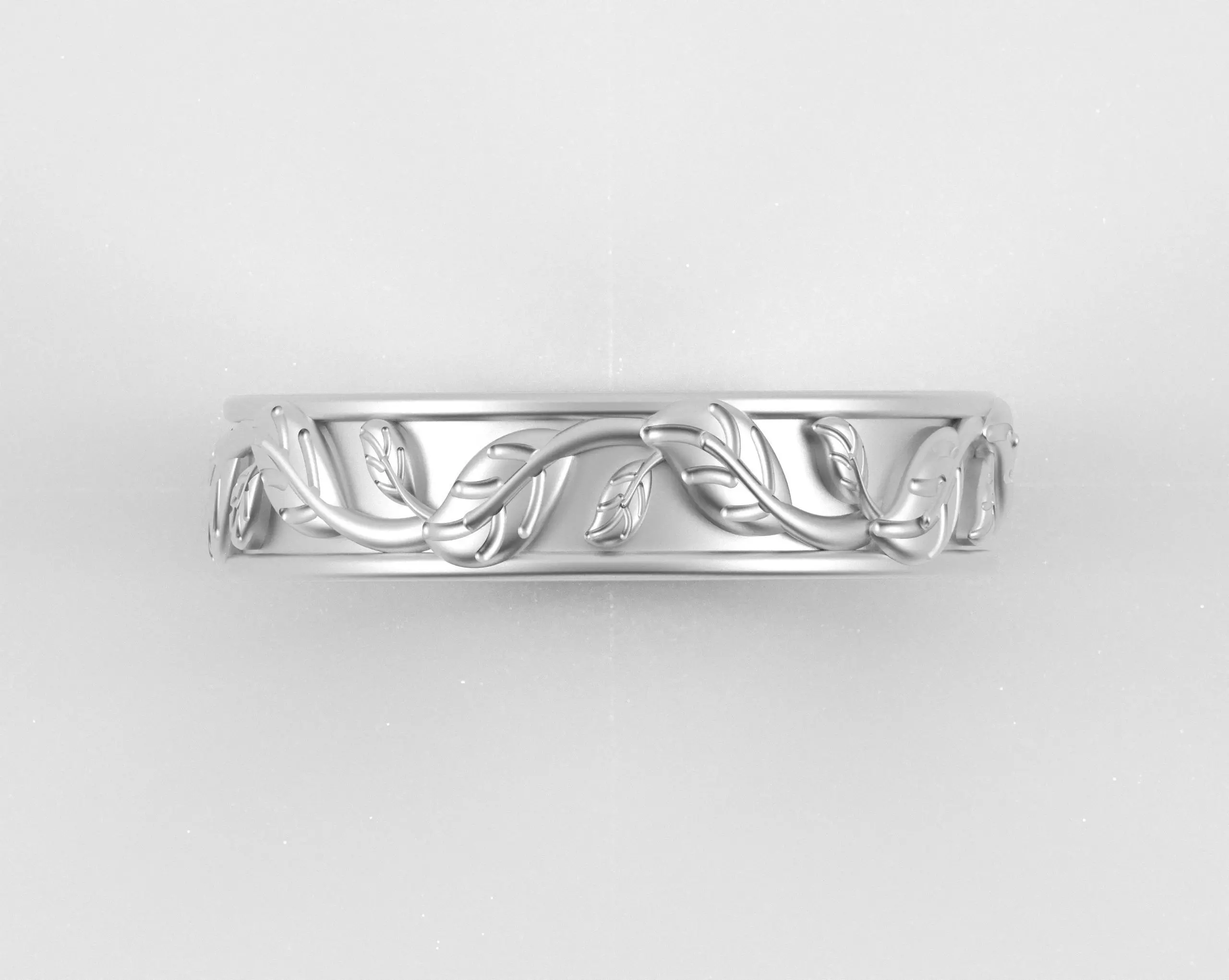 Leaf Carving Ring 3D print model_18