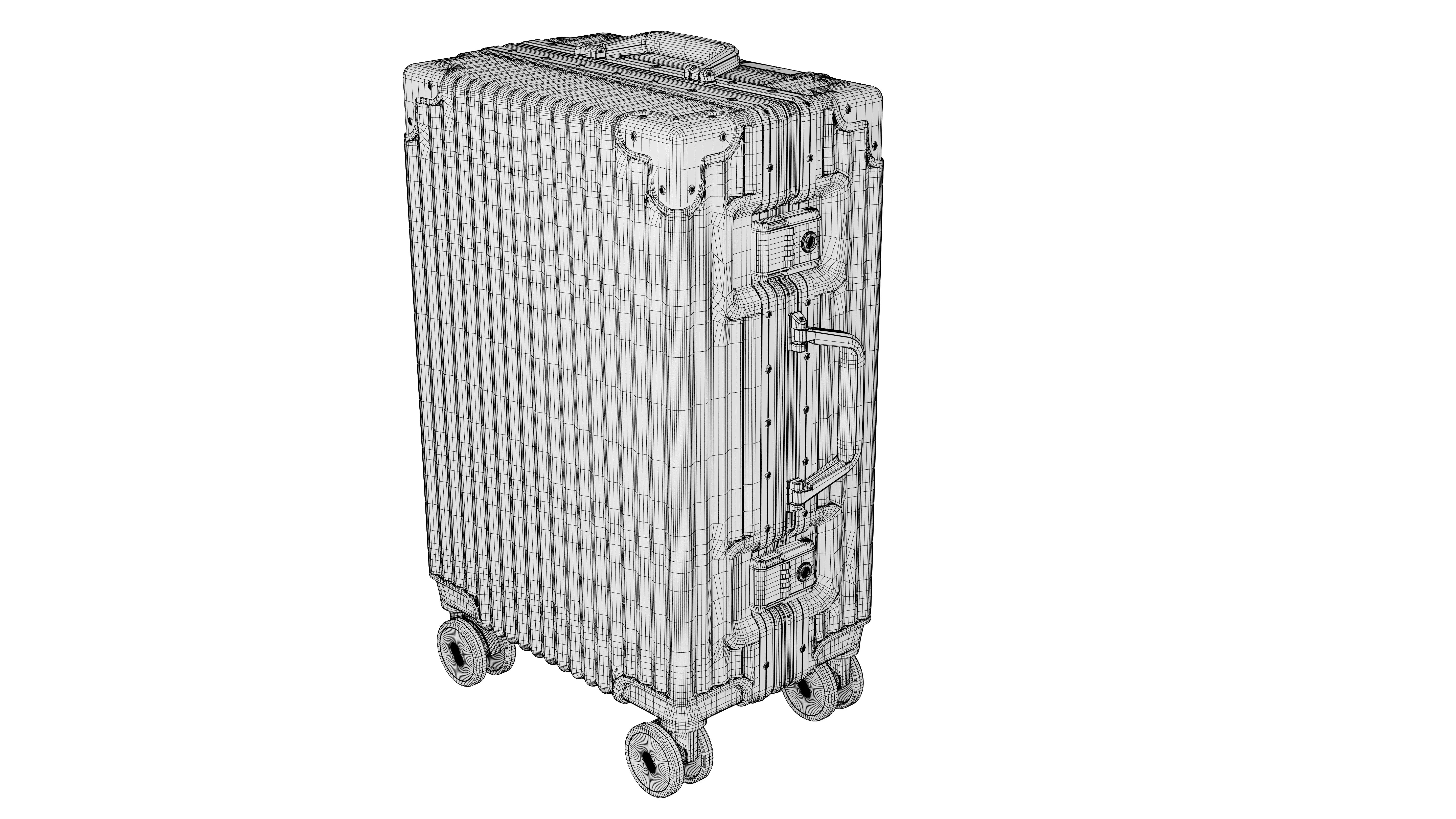 Suitcase Low-poly 3D model_3