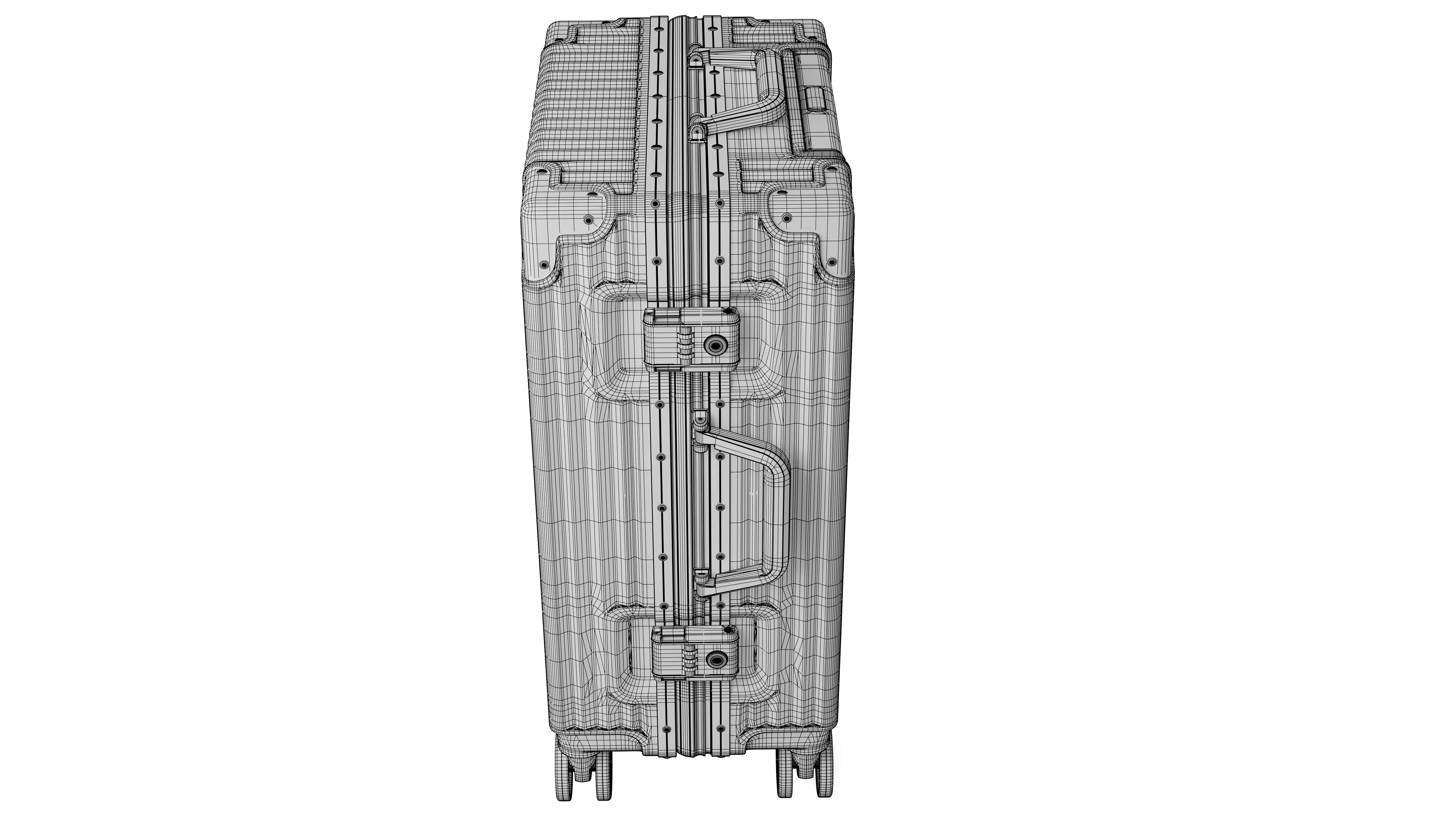 Suitcase Low-poly 3D model_7