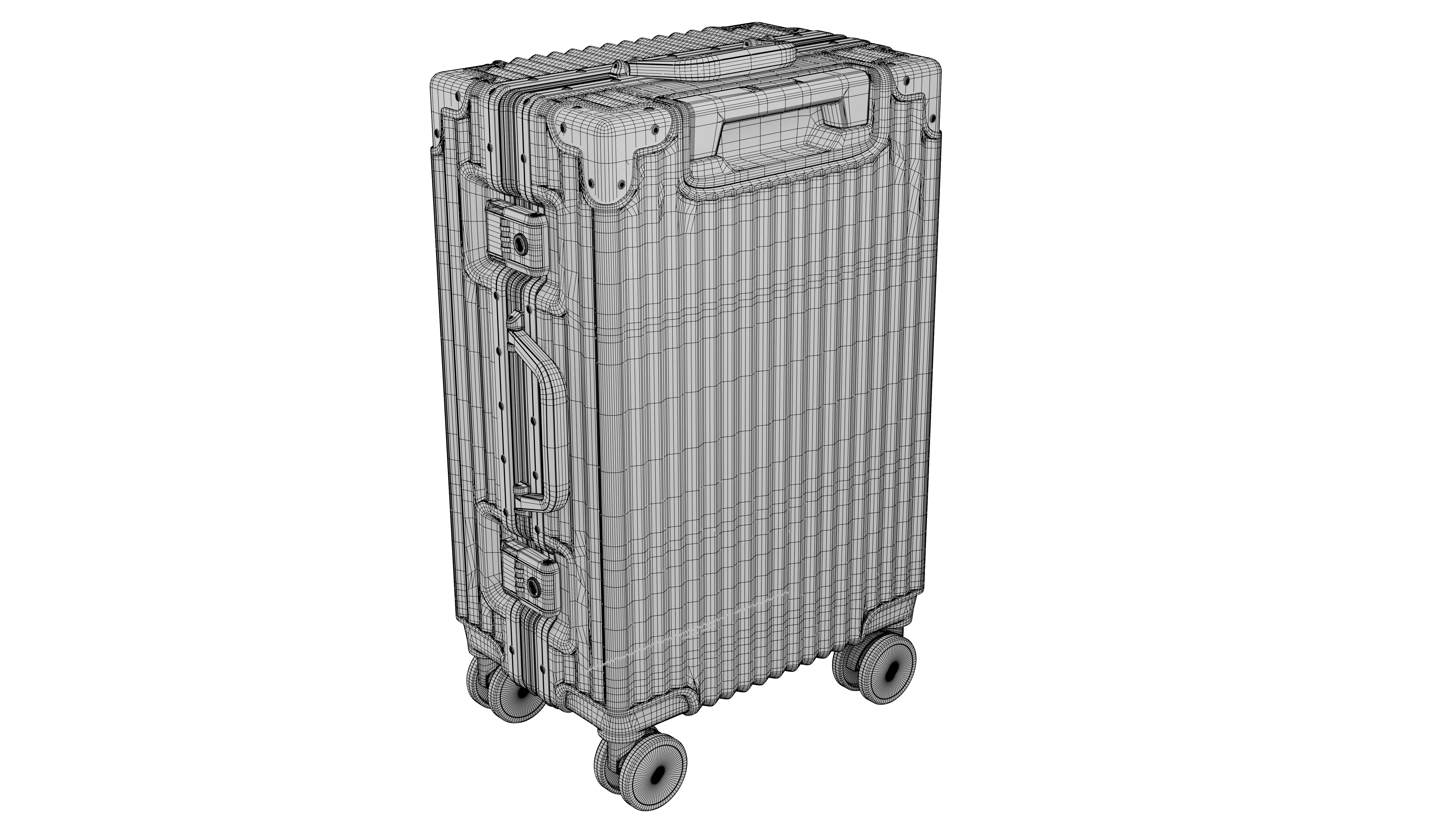 Suitcase Low-poly 3D model_5