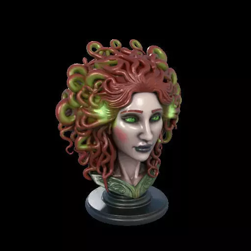 2162  Medusa Gorgon Head 3D Model  magic 3D print model_12