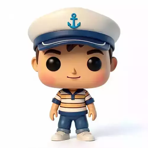 Cute Chibi Sailor Boy 3D Model