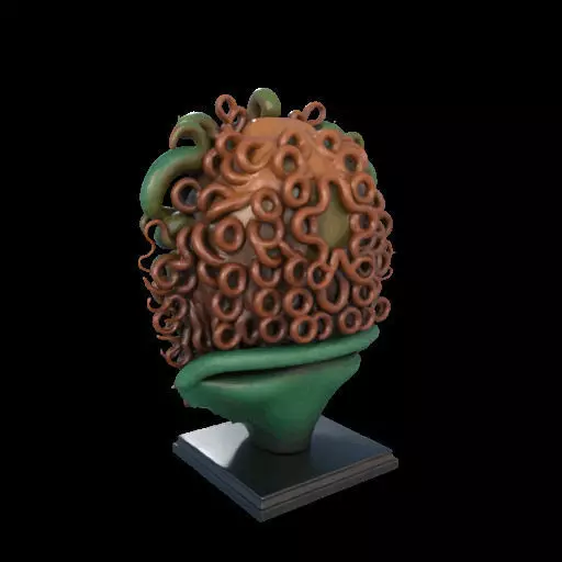 2163  Medusa Gorgon Head 3D Model  magic 3D print model_10